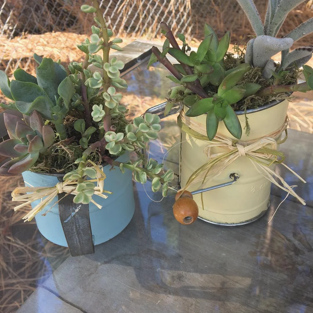 Arrangements small vintage flour sifter.jpg