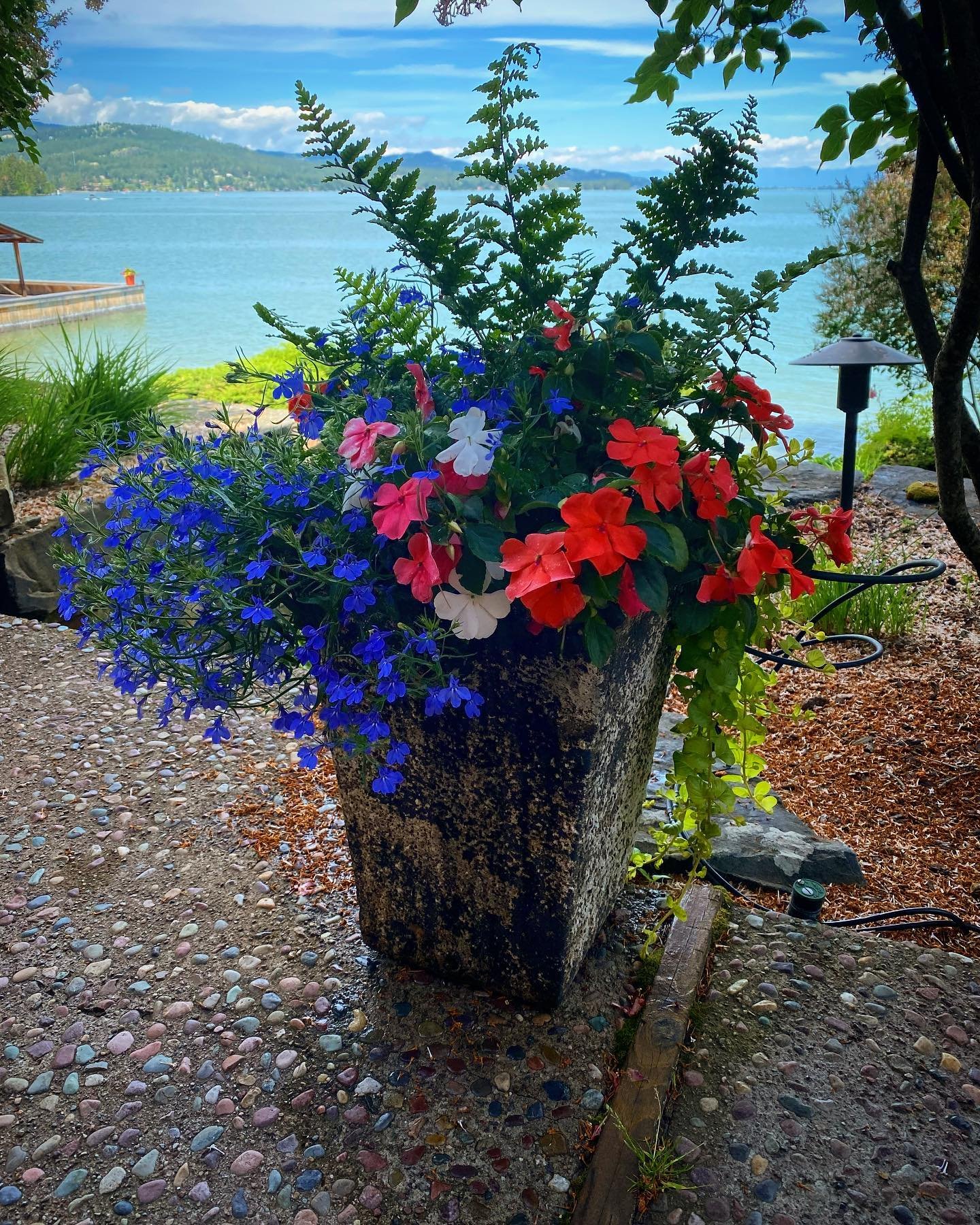 Looks like the tropics&hellip; but it&rsquo;s our beloved home&hellip; 
❤️MT&hellip;. the Flathead valley and this amazing lake!