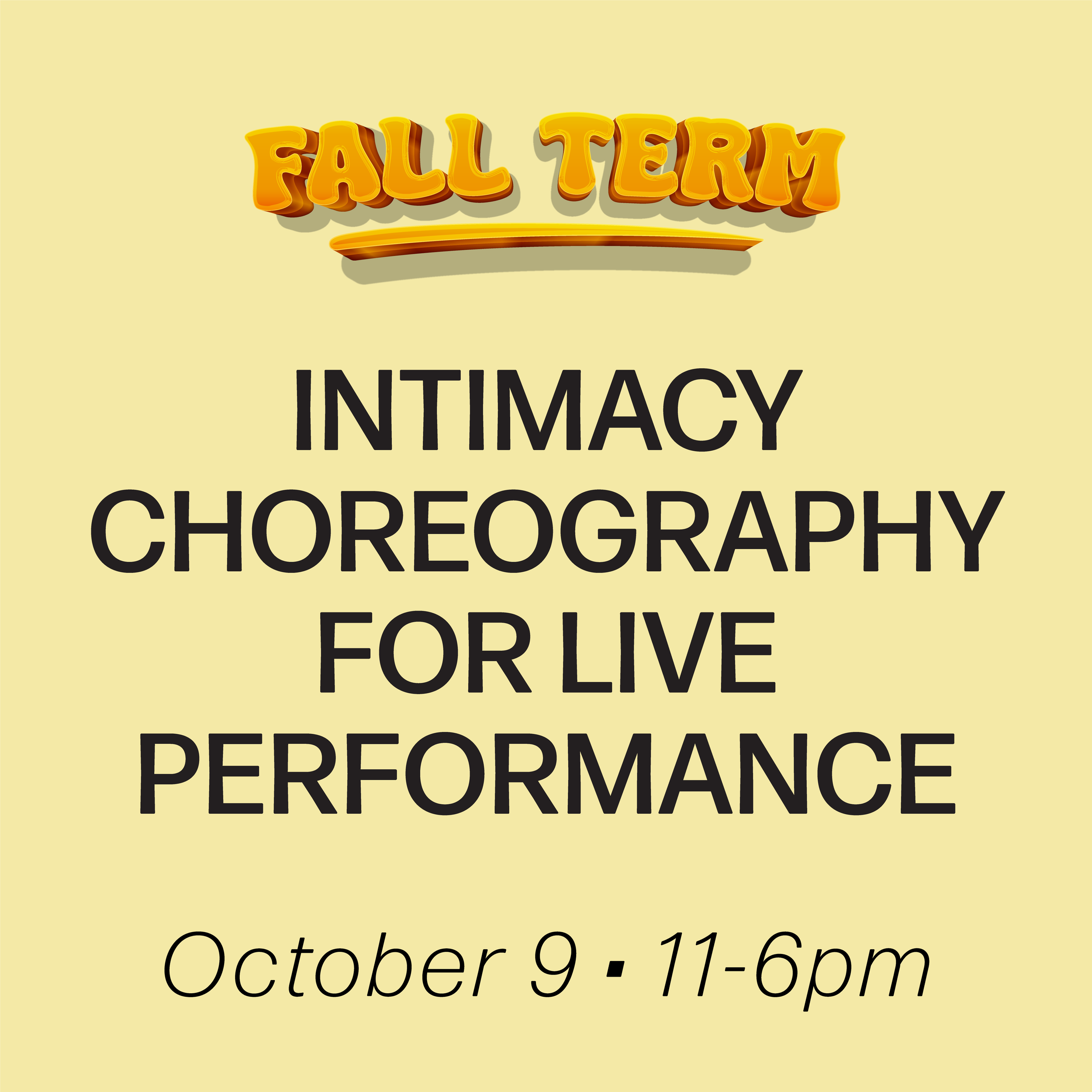 Digital Workshop: Intimacy Choreography for Live Performance, October 9th, 2026 (Beginner Diploma)