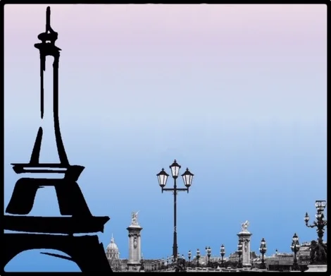 The Eiffel Tower in Paris.