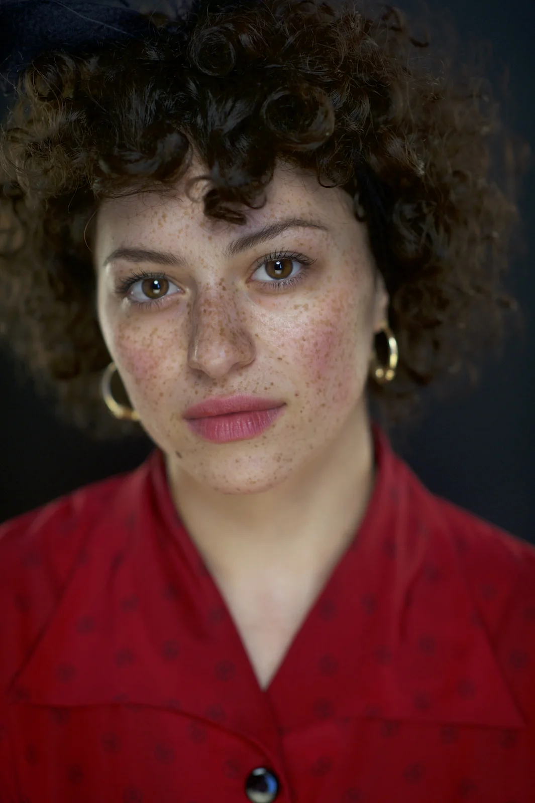 A studio portrait headshot of Alia Shawkat. Image by New Orleans based portrait photographer, Marc Pagani