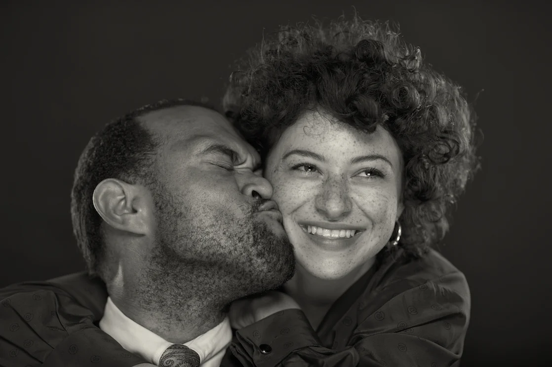 A studio portrait headshot of James Williams and Alia Shawkat. Image by New Orleans based portrait photographer, Marc Pagani