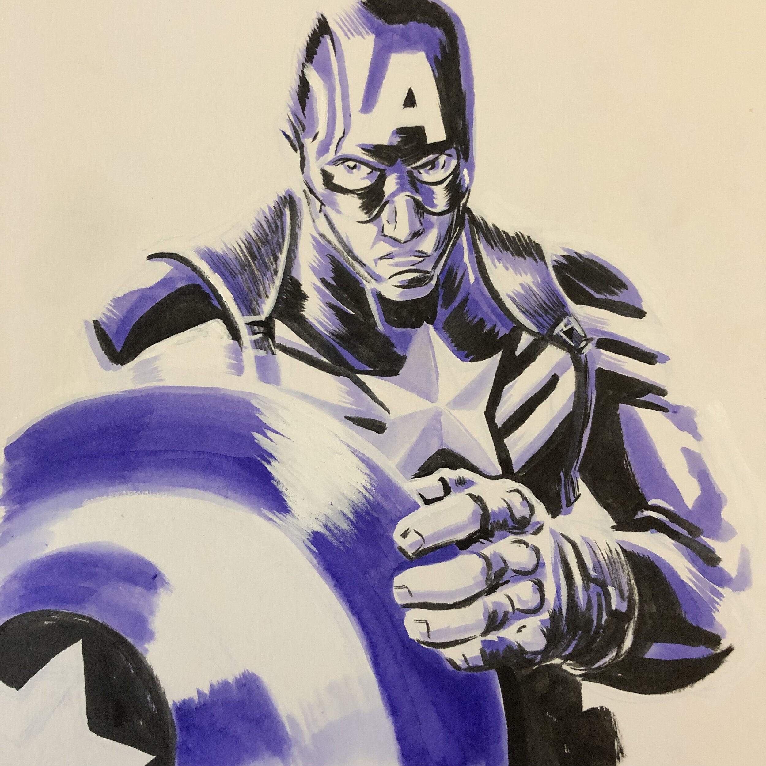 Captain America painting