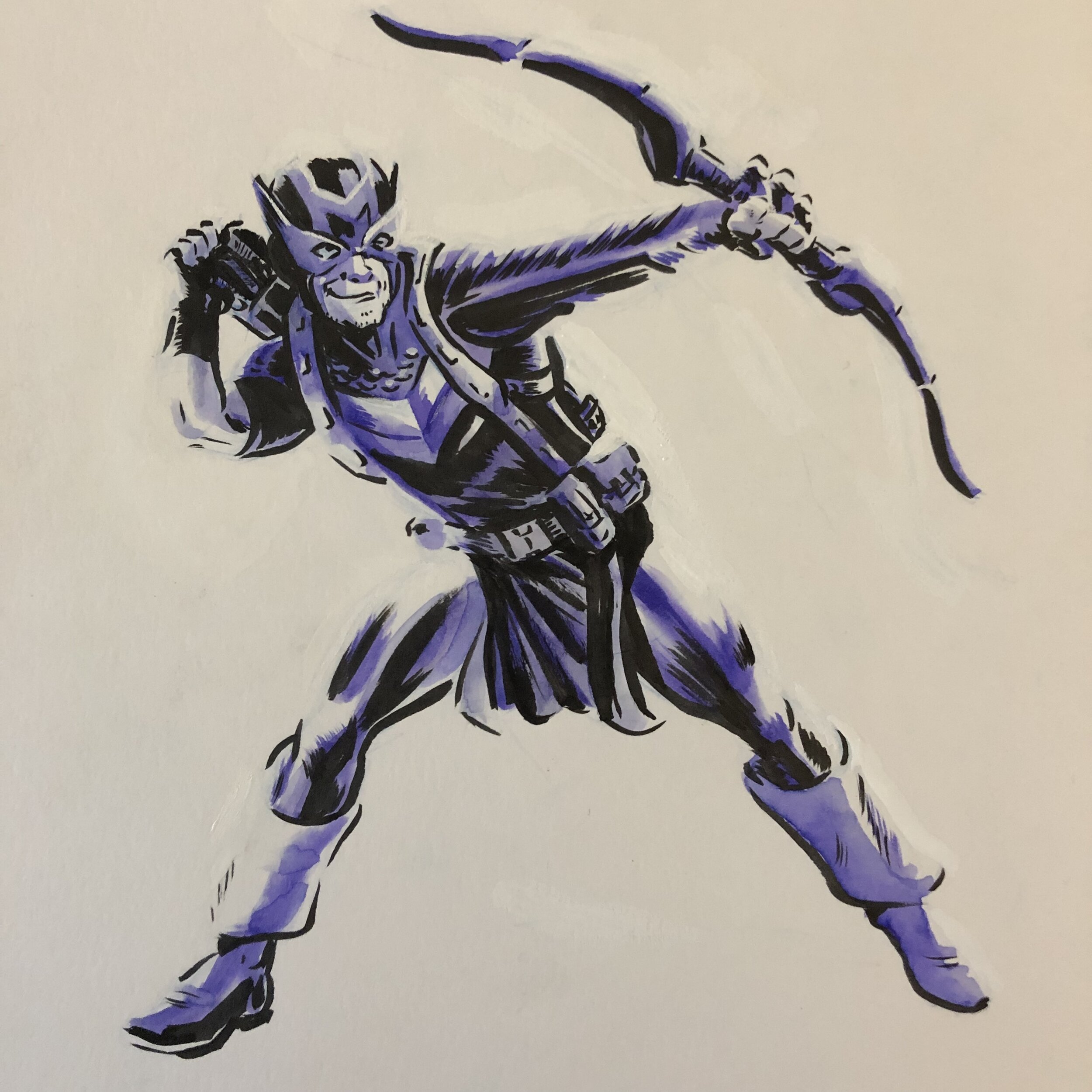 Hawkeye (Clint Barton) painting
