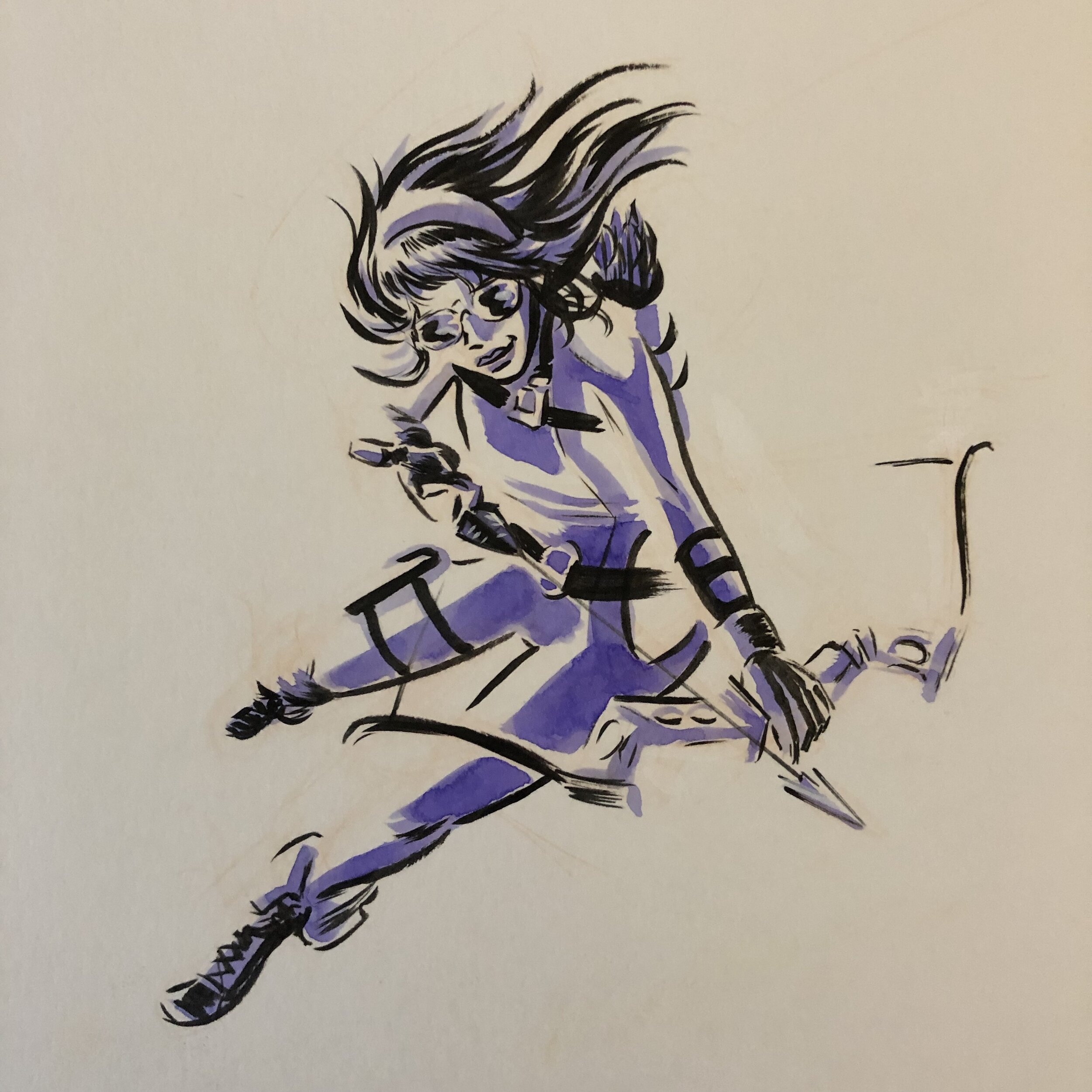 Hawkeye (Kate Bishop) painting