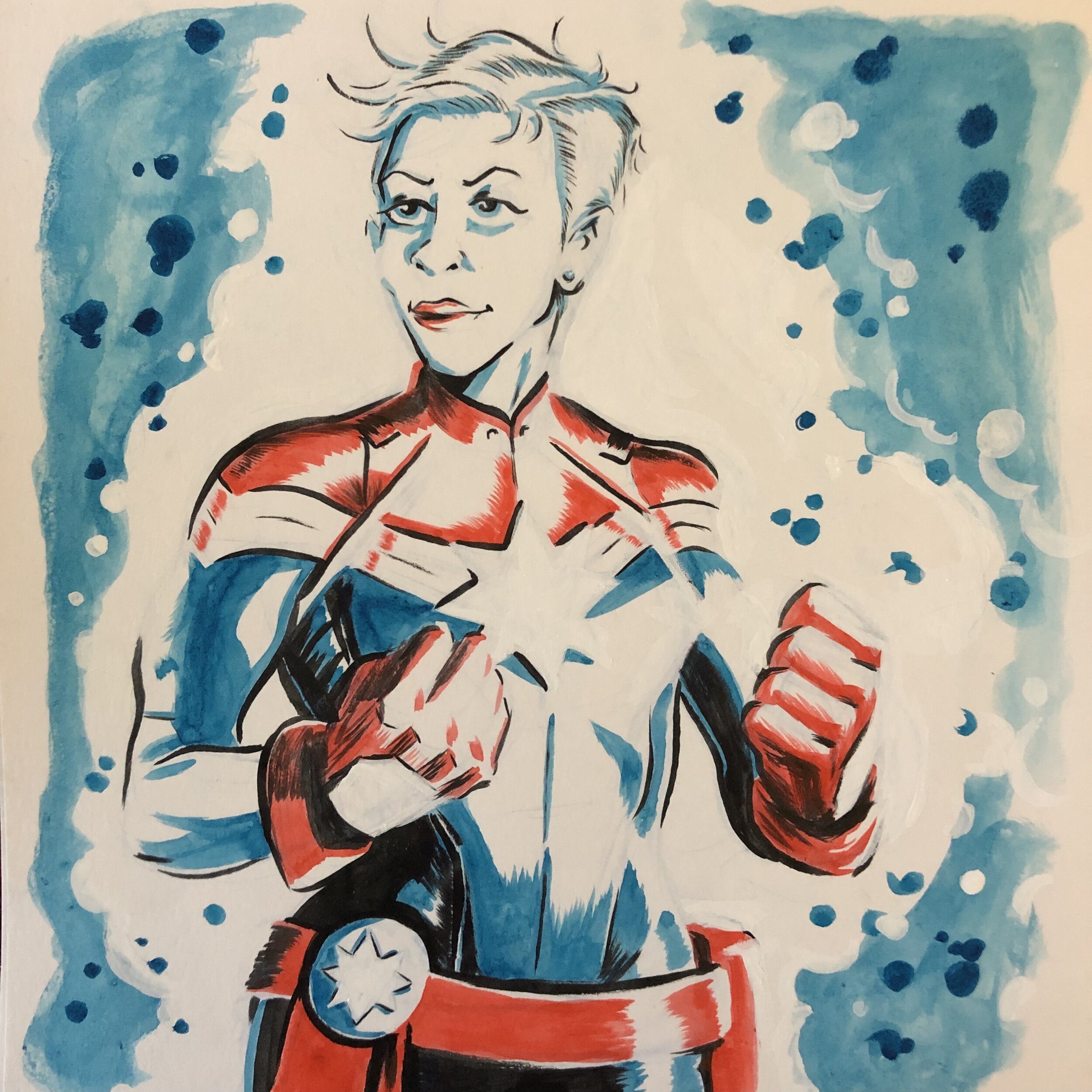 Captain Marvel painting