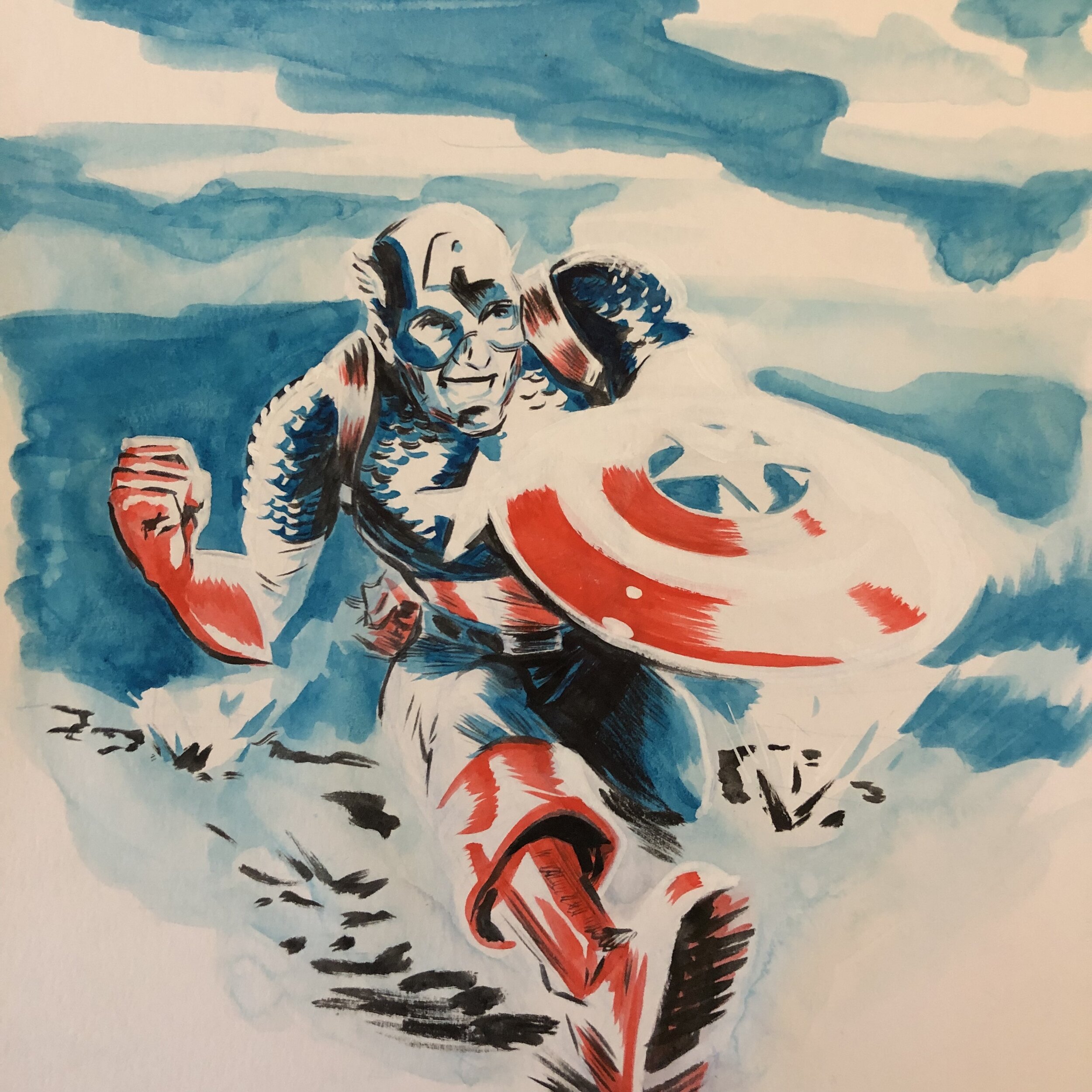 Captain America painting