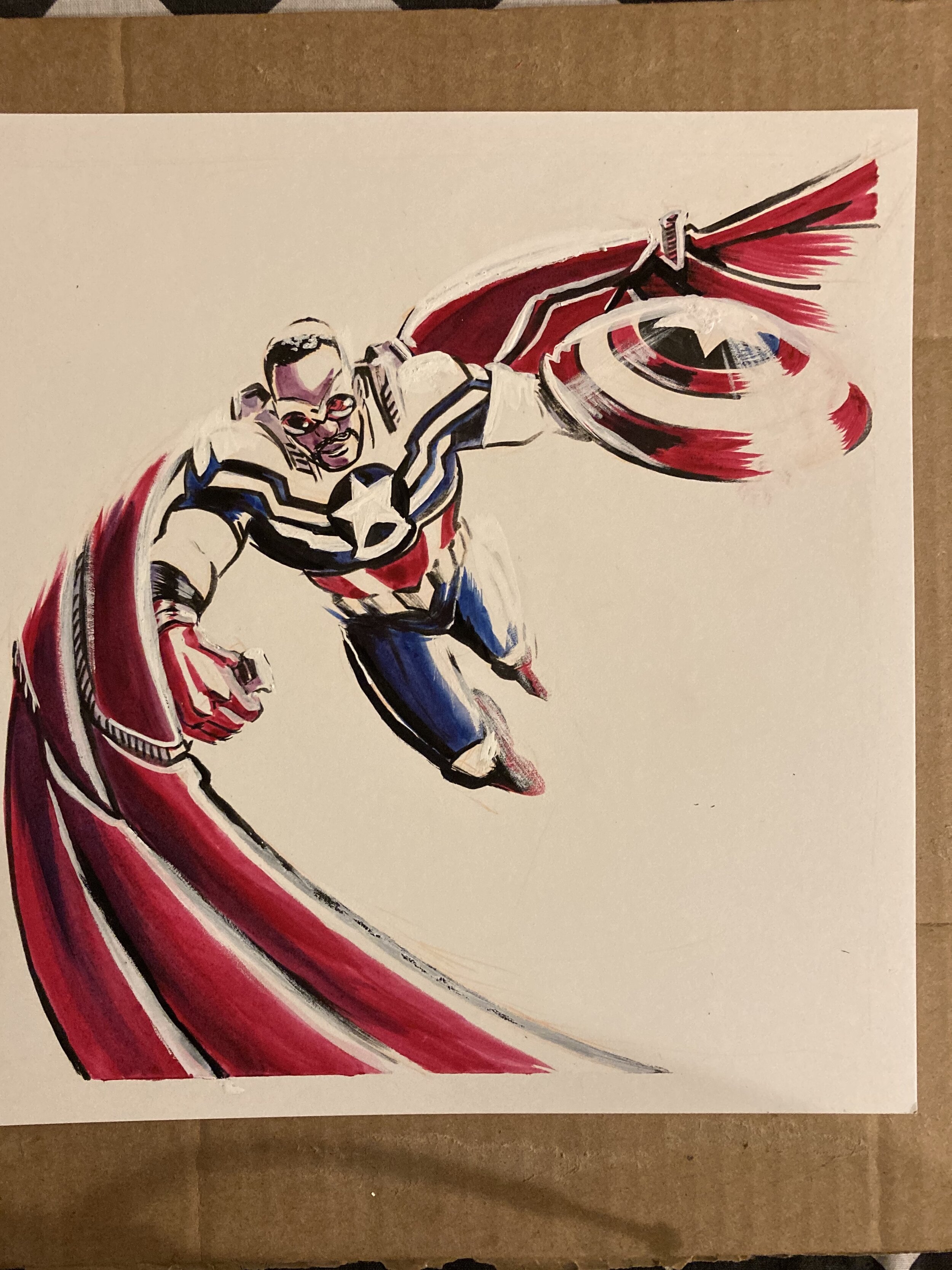 Captain America (Sam Wilson) painting