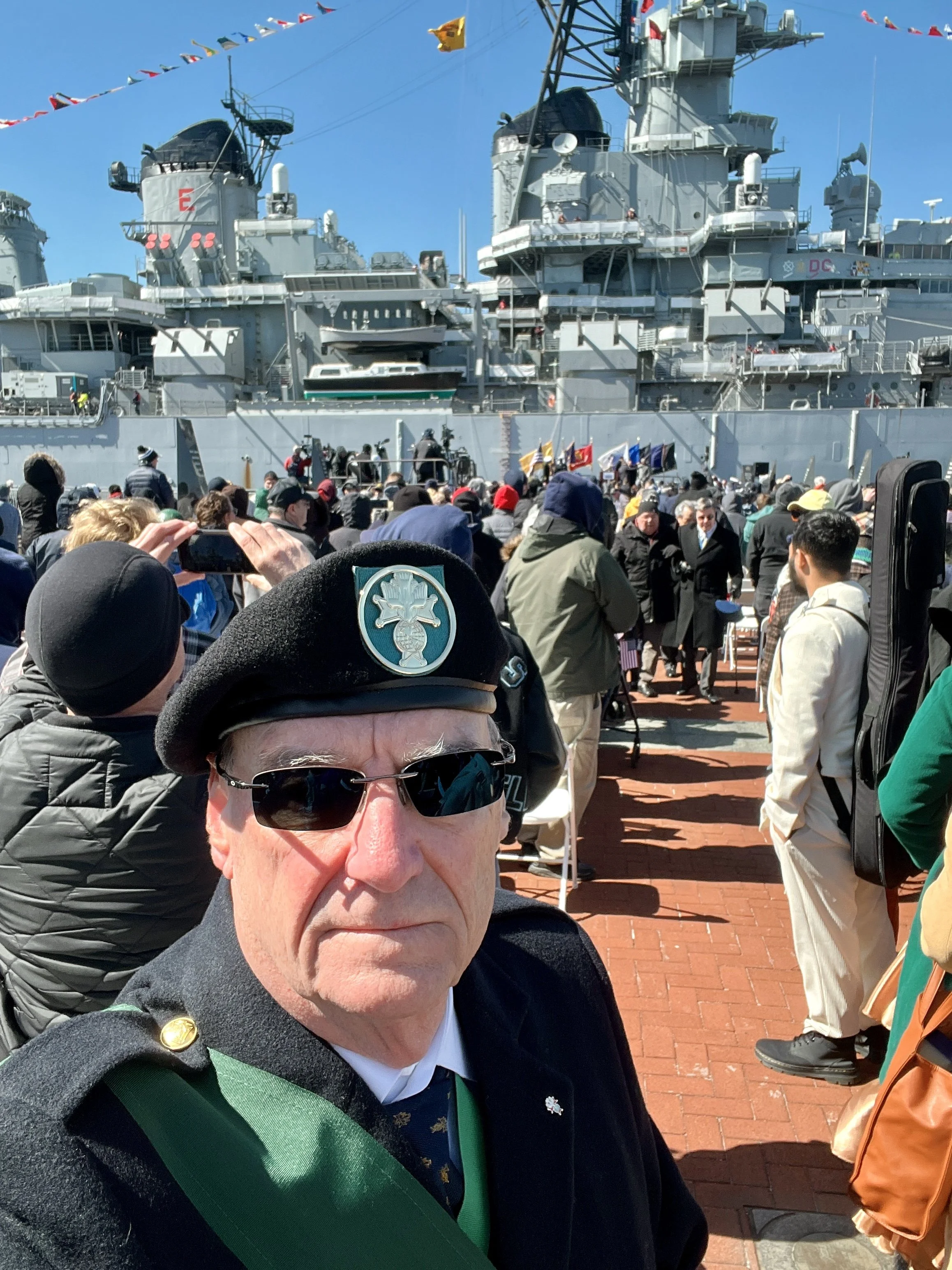 Knights Saluting USS New Jersey