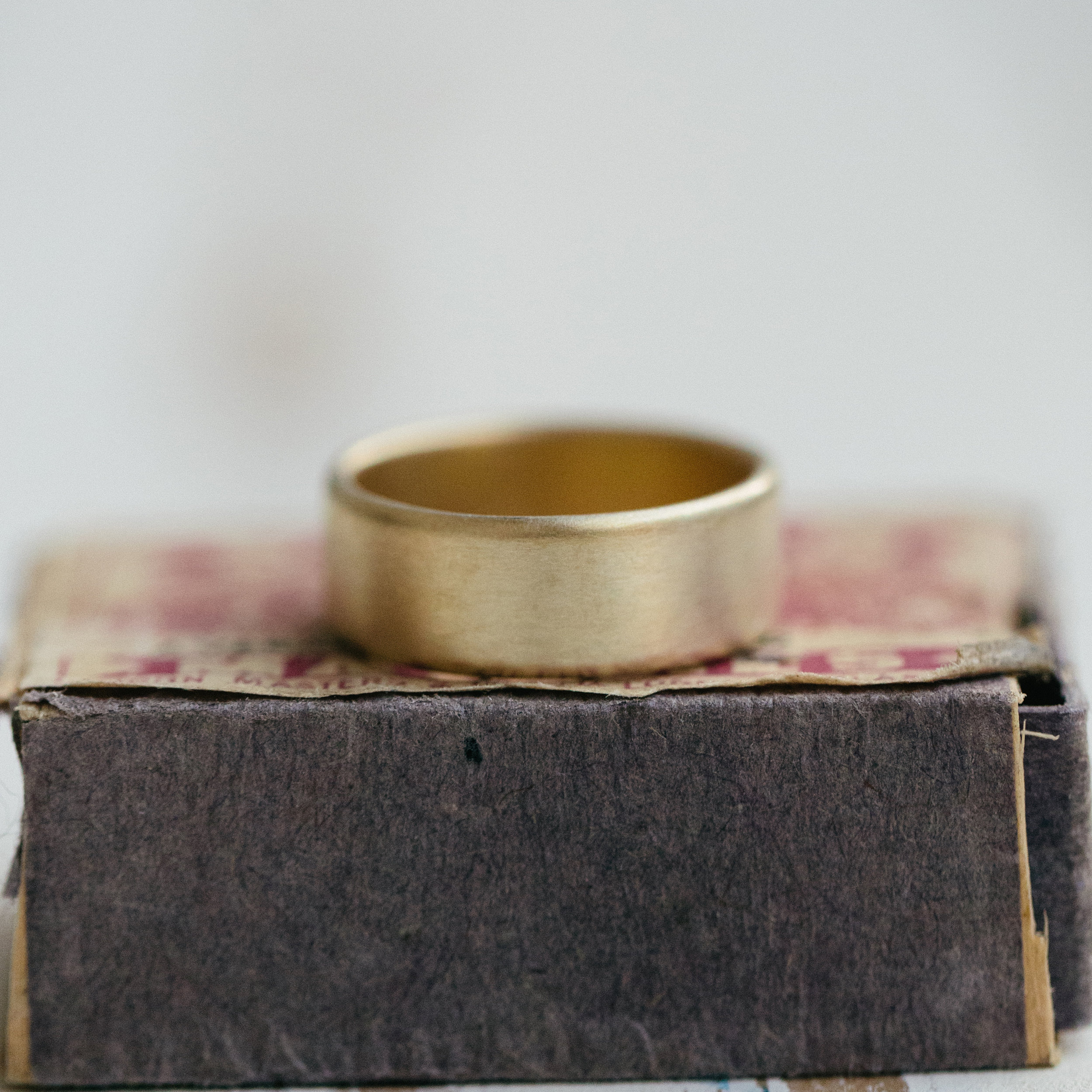 Mens Wide Pillow Ring Wedding Ring