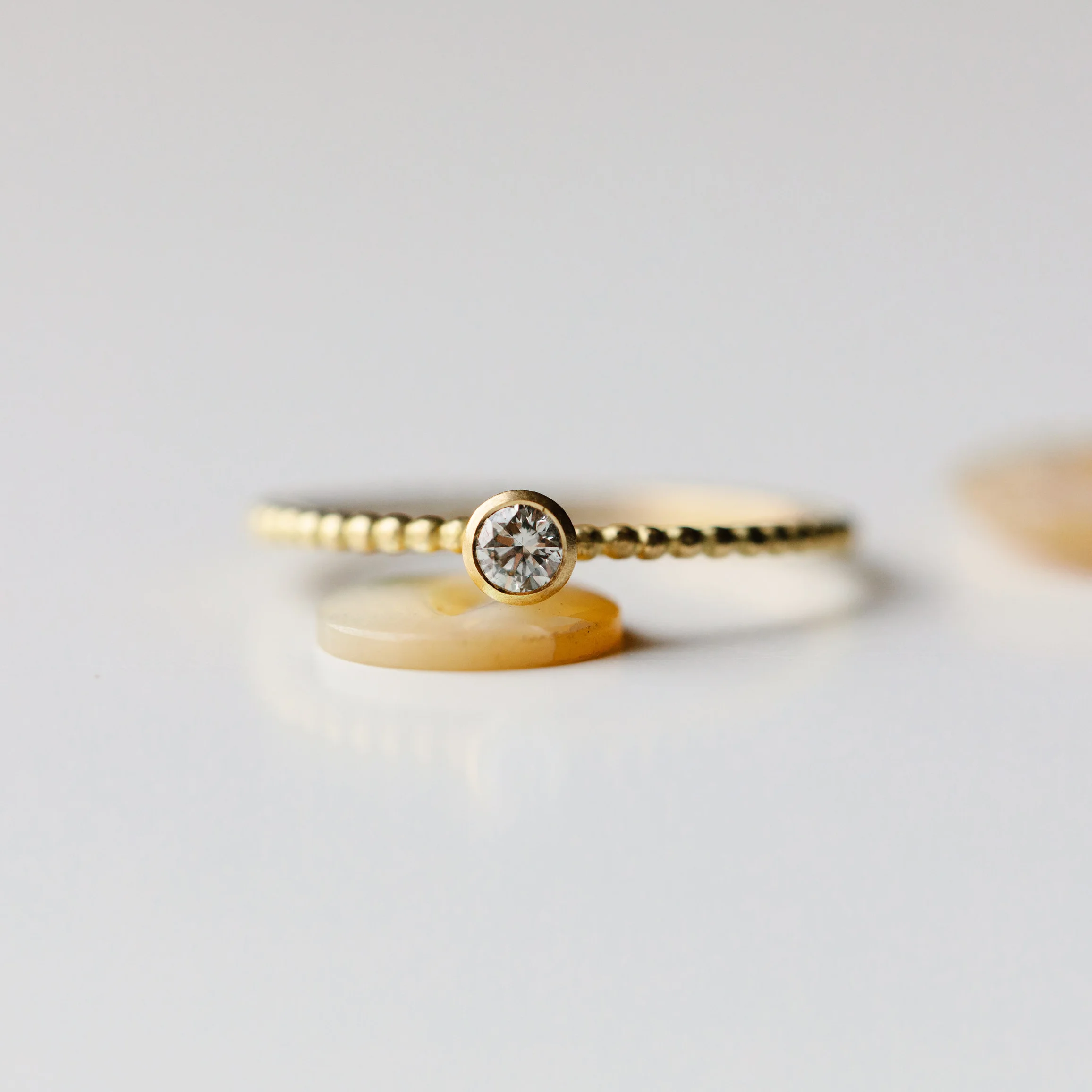Single Dotty Large Diamond Solitaire Ring