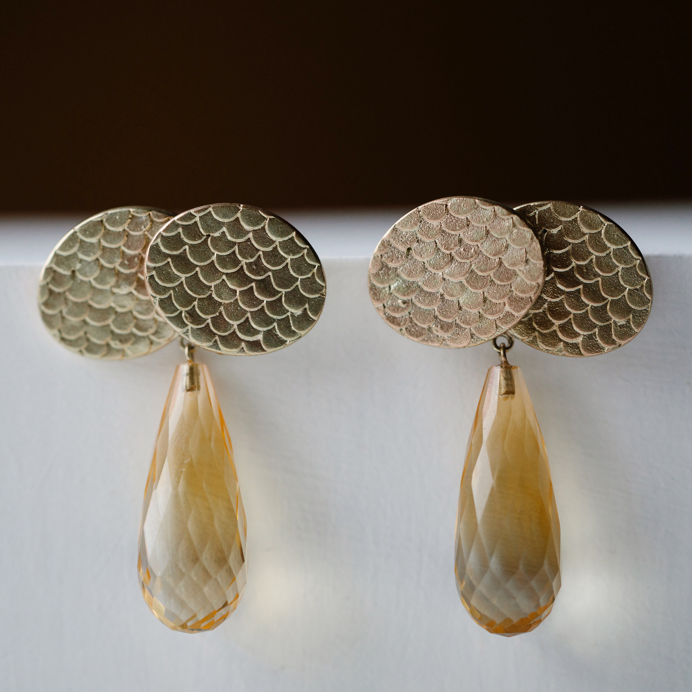 DOUBLE CATKIN OVAL STUDS WITH CITRINE DROPS STYLED.jpg