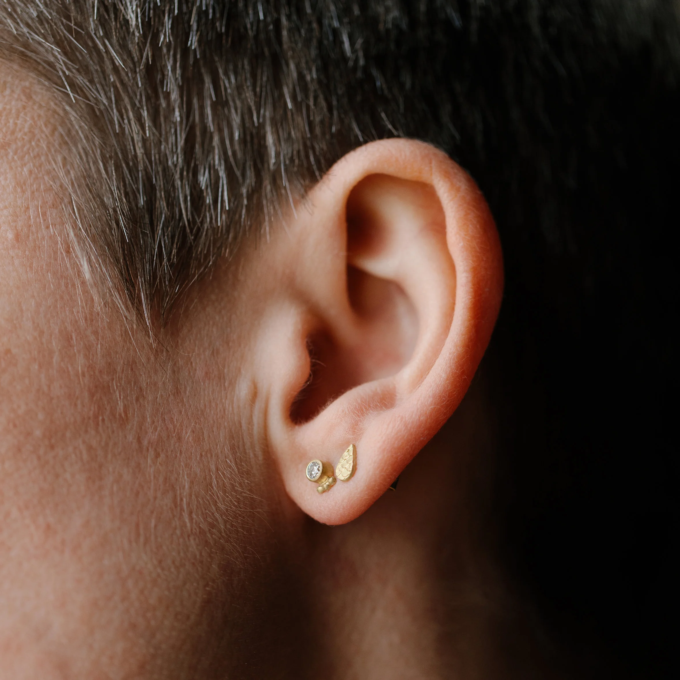 TINY DROPLET STUDS ON MODEL.jpg