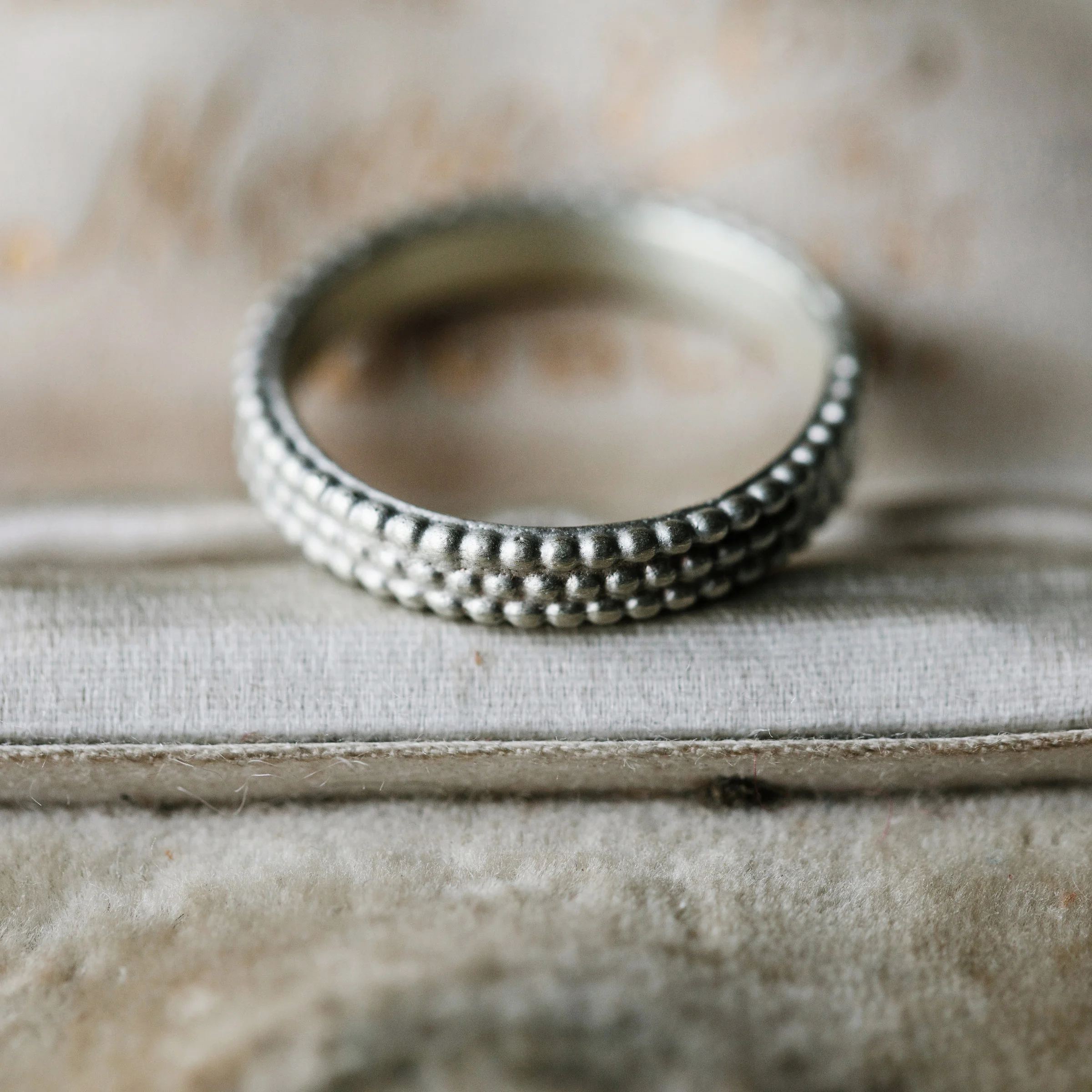Triple Dotty Wedding Ring