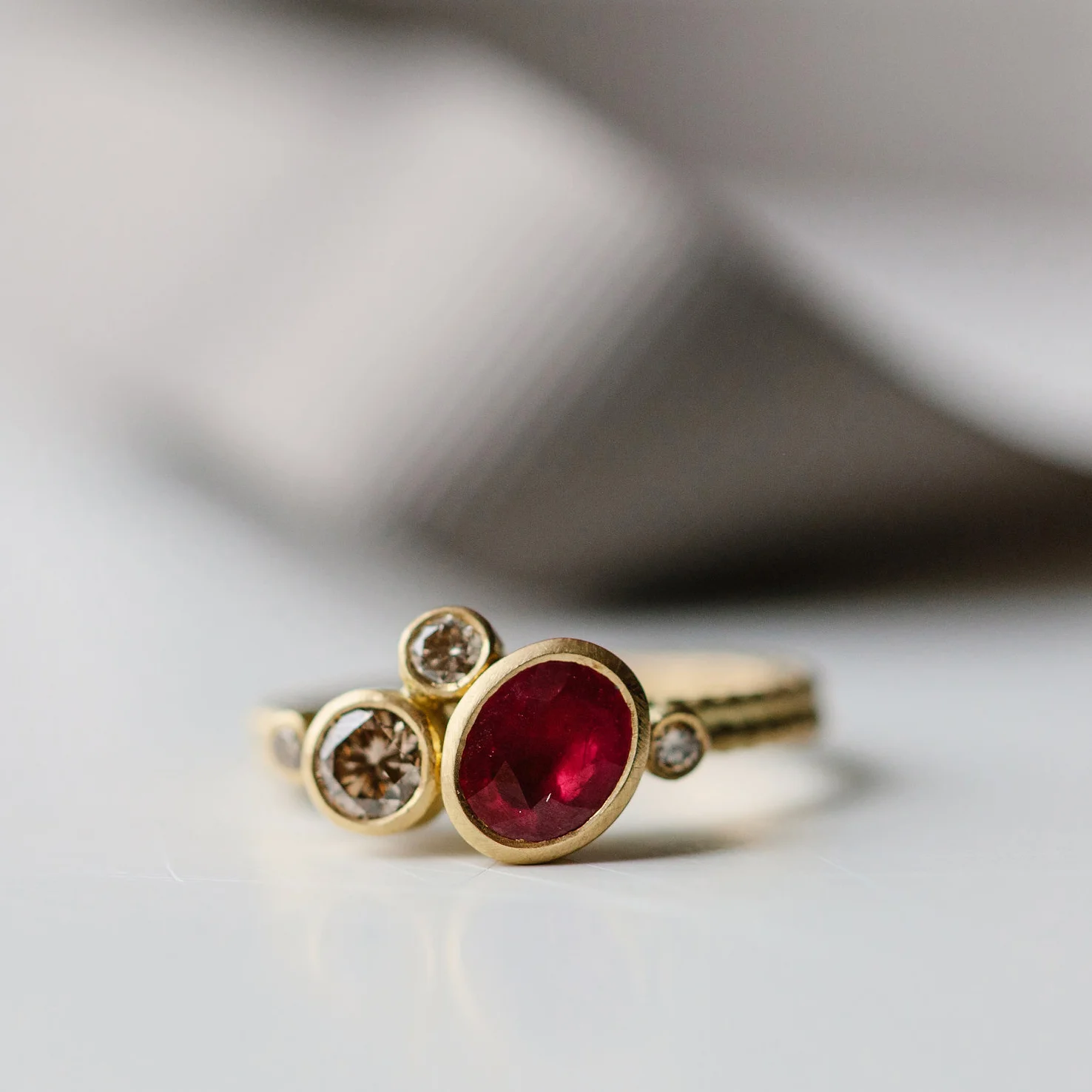 Coupled Dotty Ruby Cluster Ring