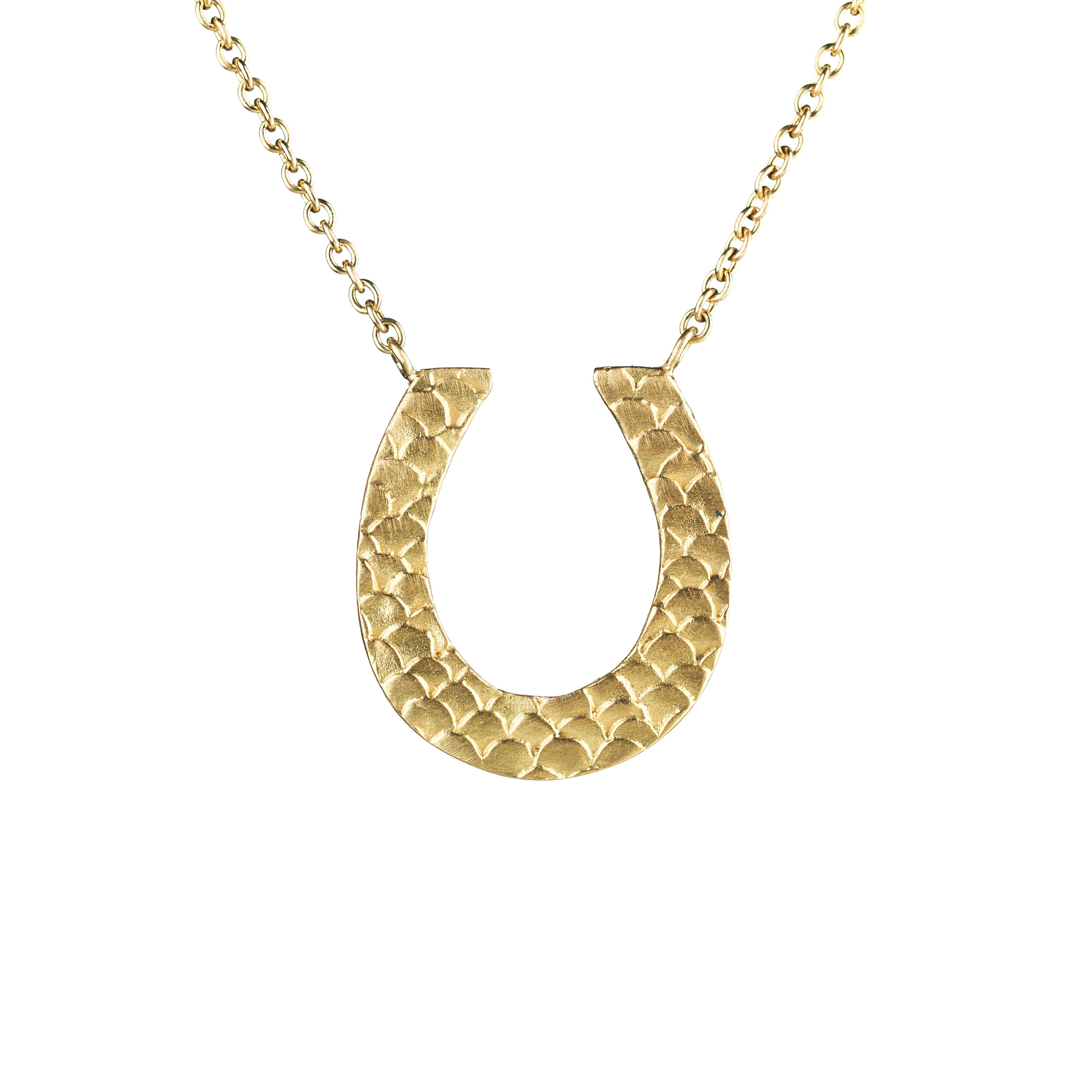Catkin Good Luck Charm Necklet in 18ct Yellow Gold