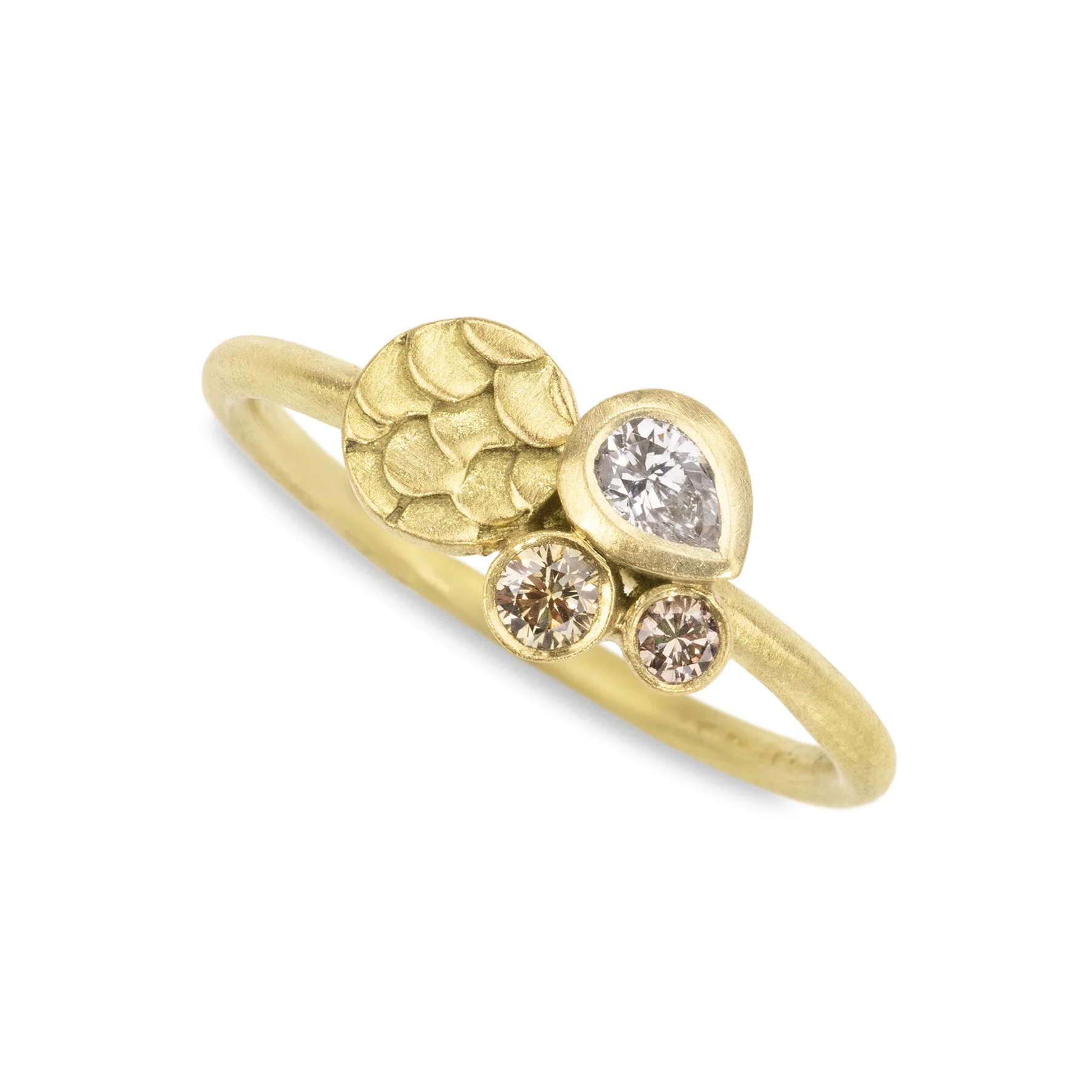 Catkin Curiosity Petite Ring in 18ct yellow gold size K 1/2