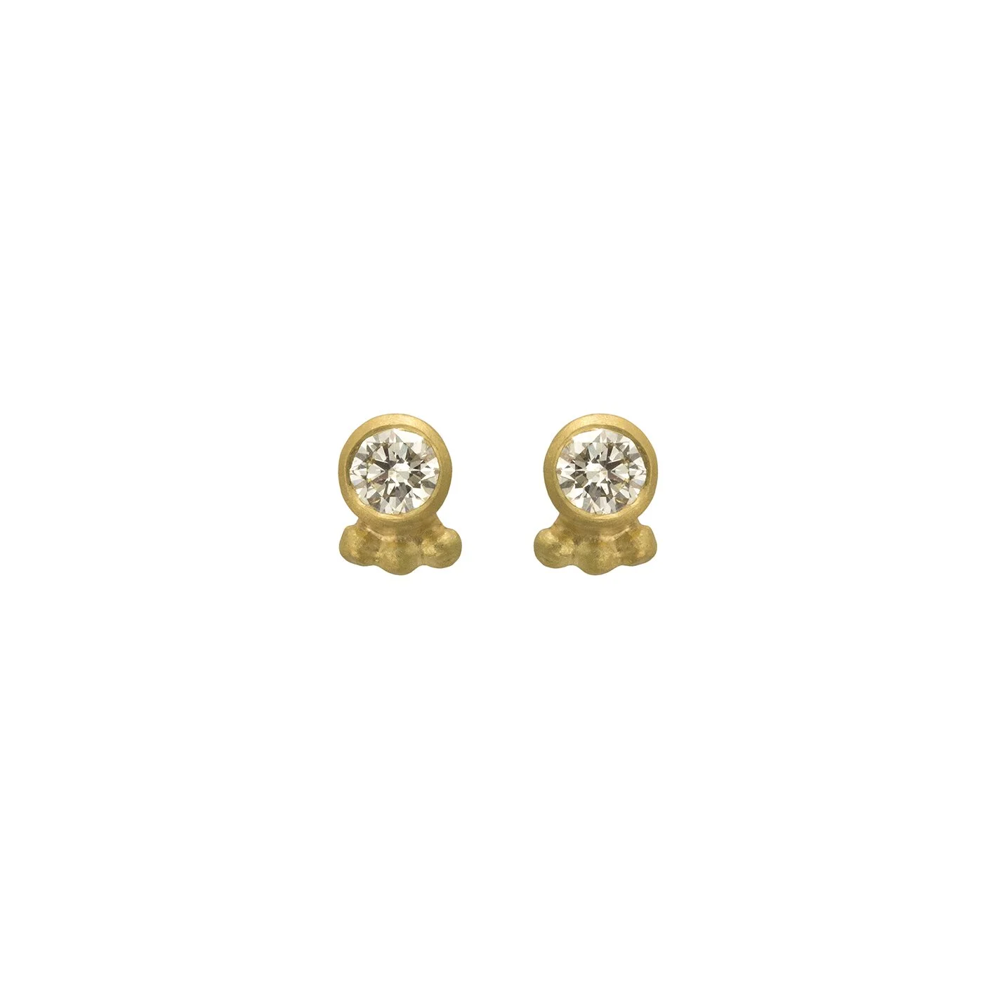 Tiny Dotty Diamond Studs in 18ct gold