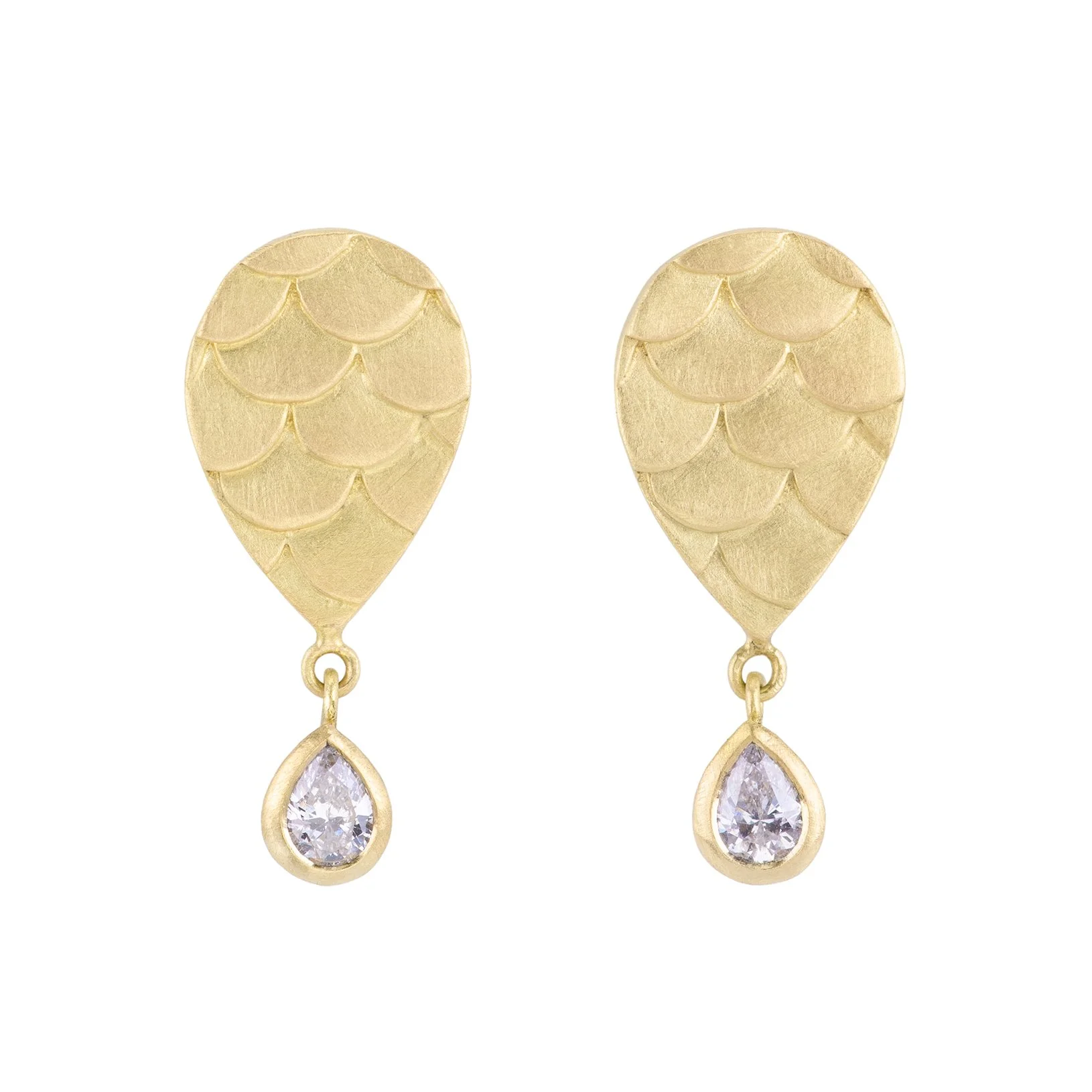 Catkin Dancing Droplet Studs in 18ct Yellow Gold