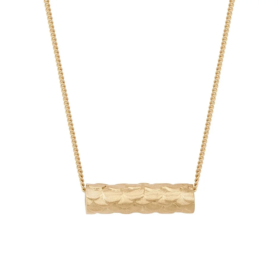 Long Contemplation Bead Necklace in 9ct Yellow Gold