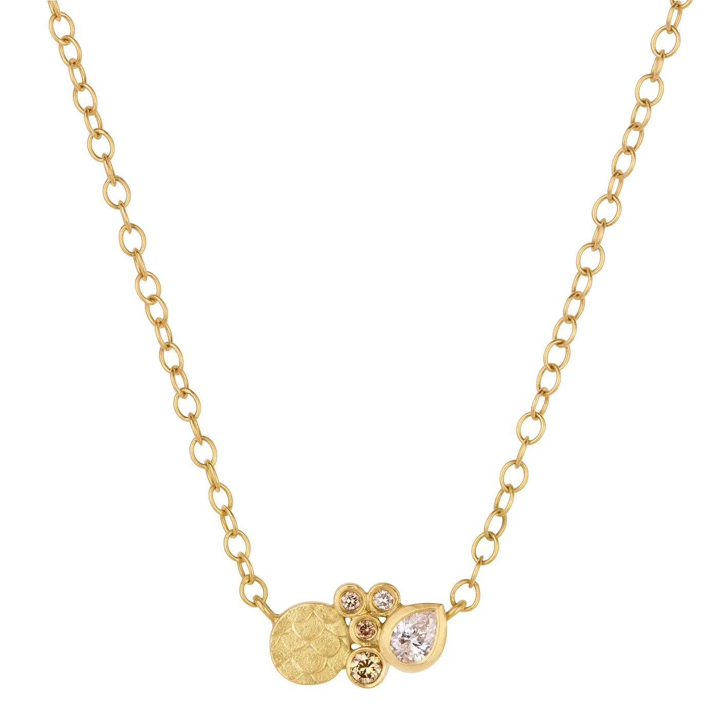 Catkin Curiosity Necklet in 18ct yellow gold