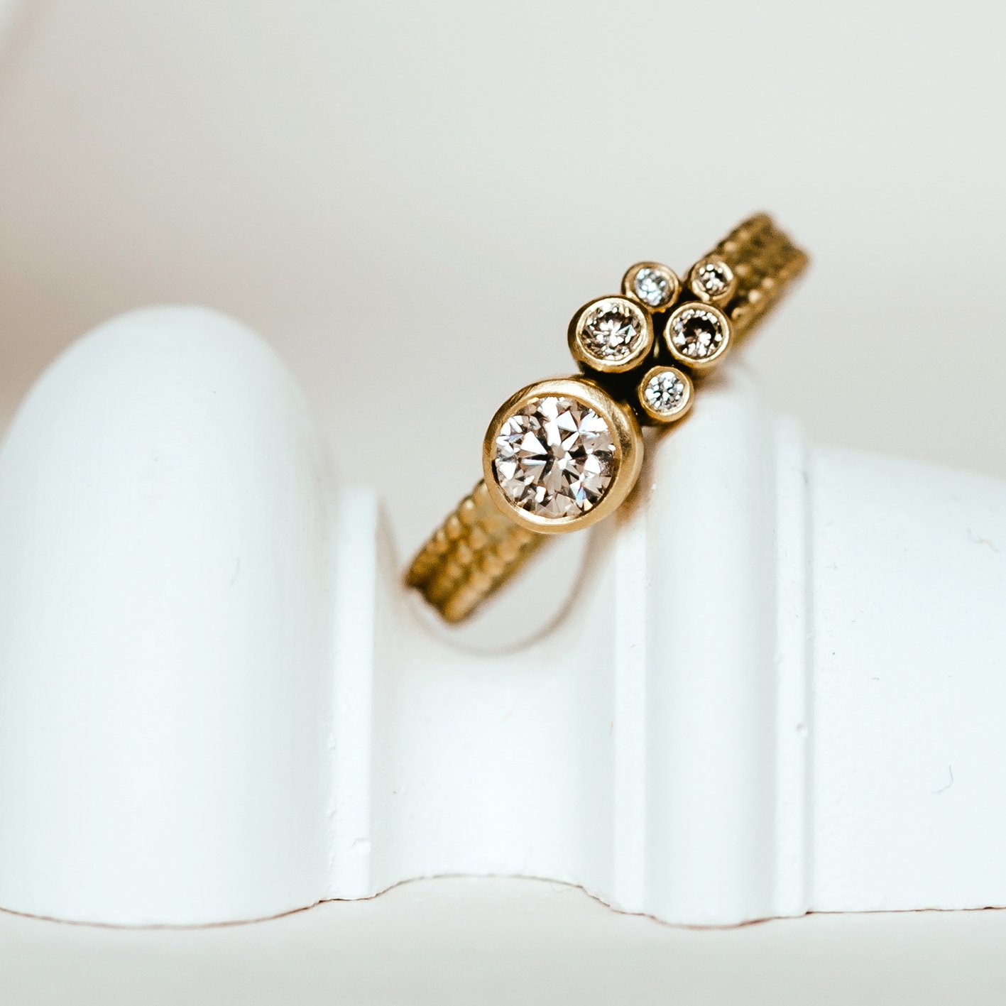 Dotty Brilliant Diamond Cluster Ring