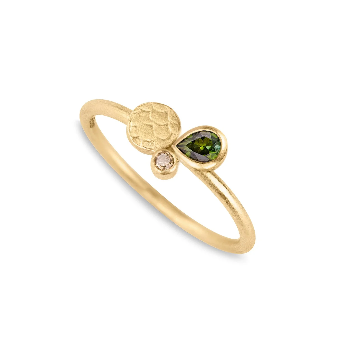 Catkin Coin and Tourmaline Ring