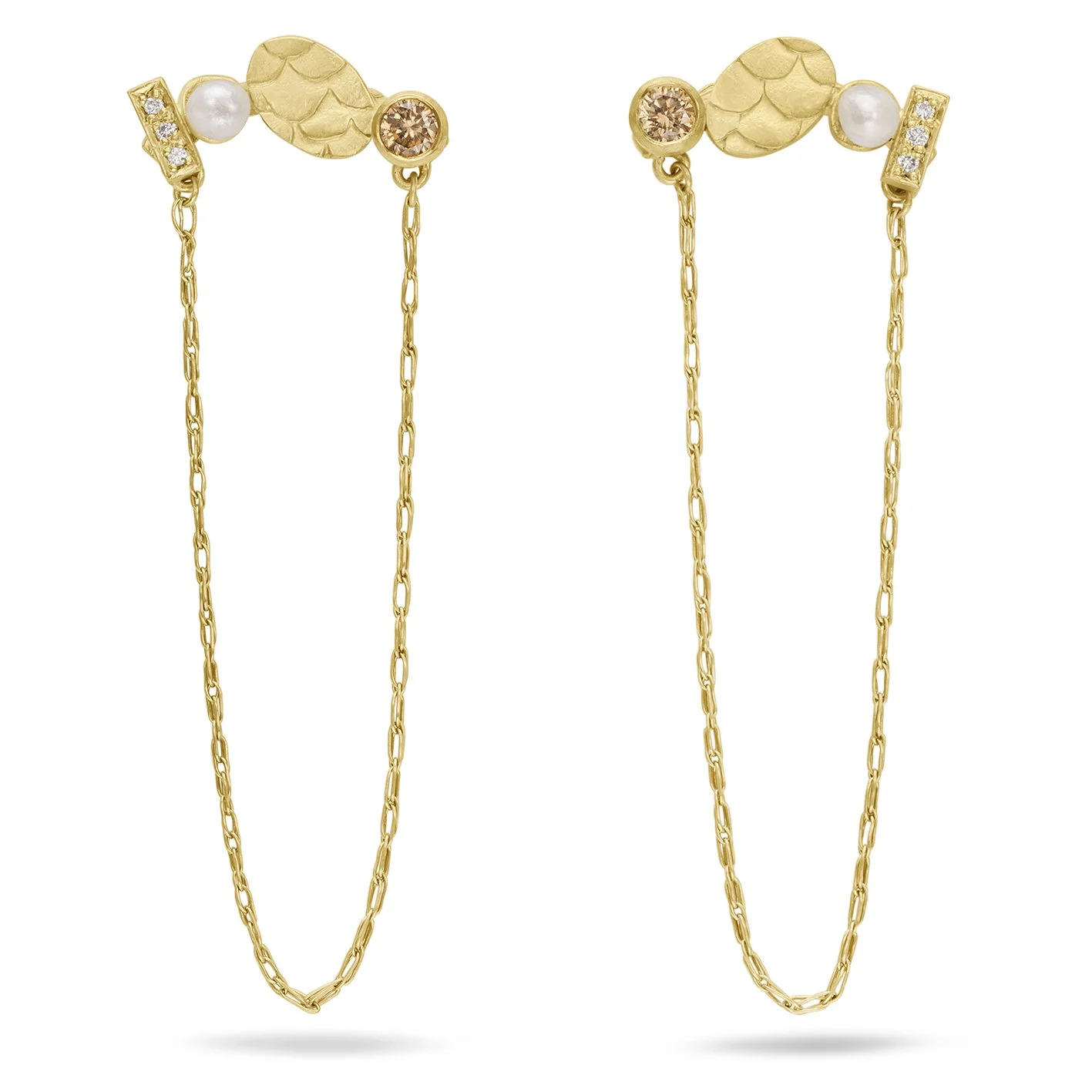 Swaying Chain Earrings in 18ct gold