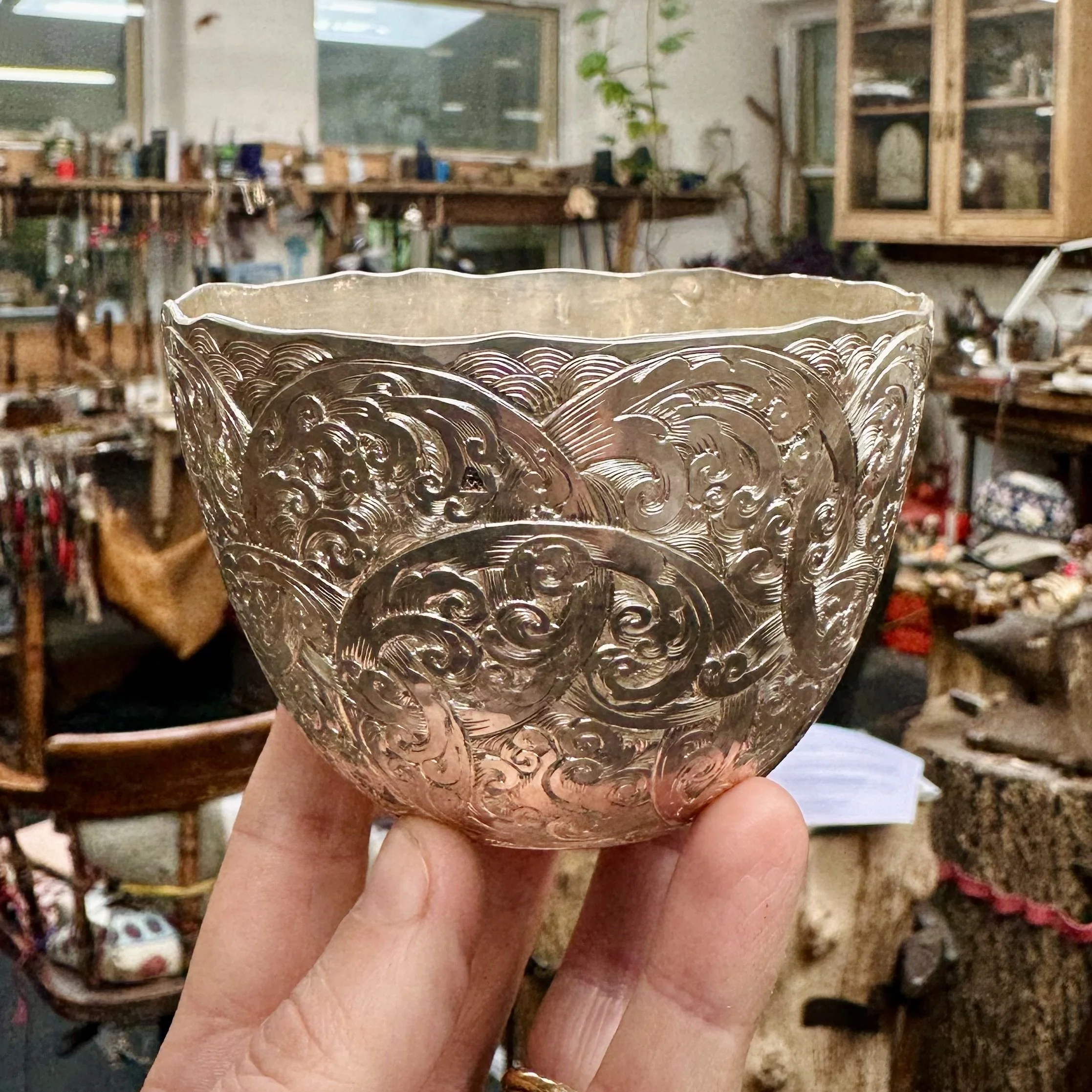 Hand engraved beaker by Malcolm Appleby