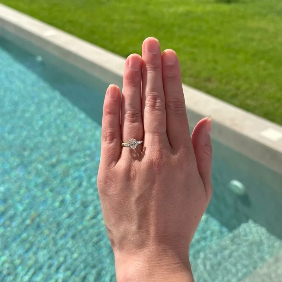 Bespoke Engagement Ring Scotland in gold with a diamond