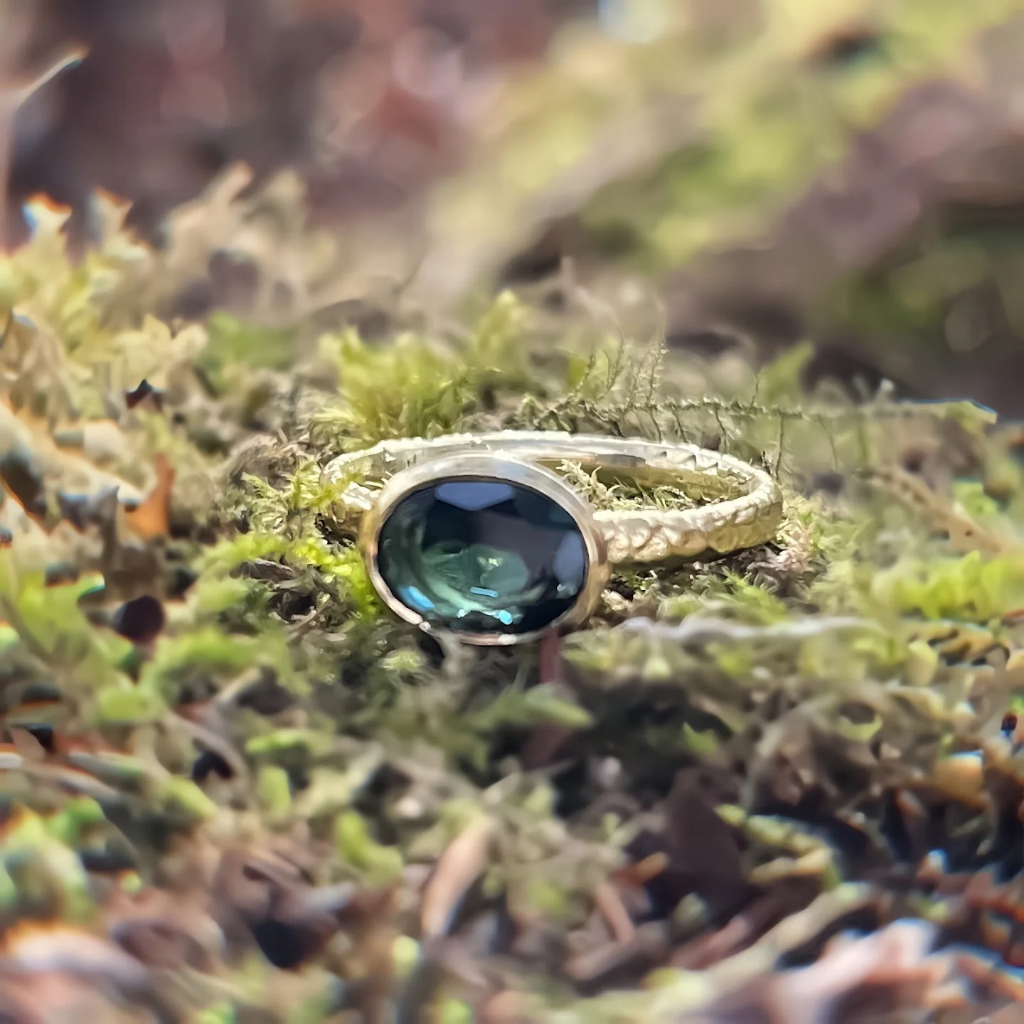 Gold and Green Stone Ring