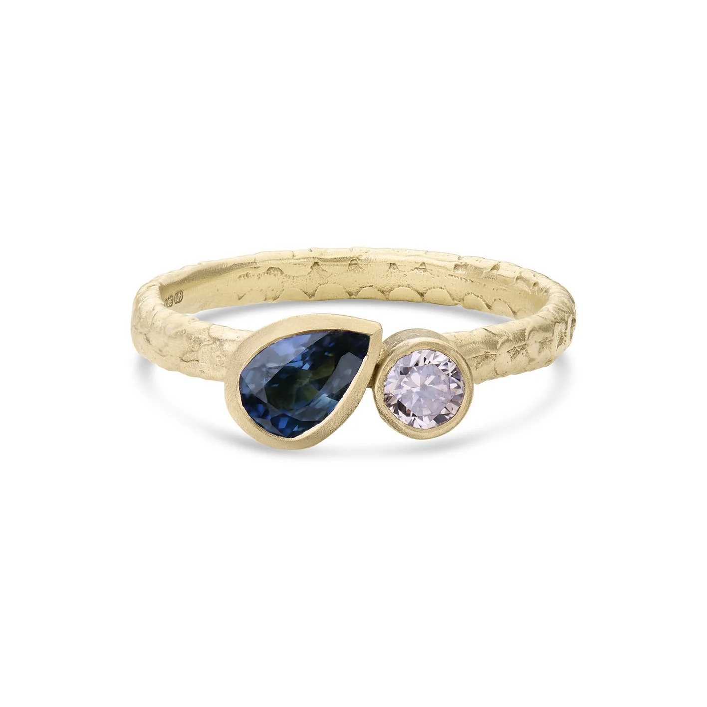 Catkin Off-Set Bi-Colour Sapphire Ring.jpg