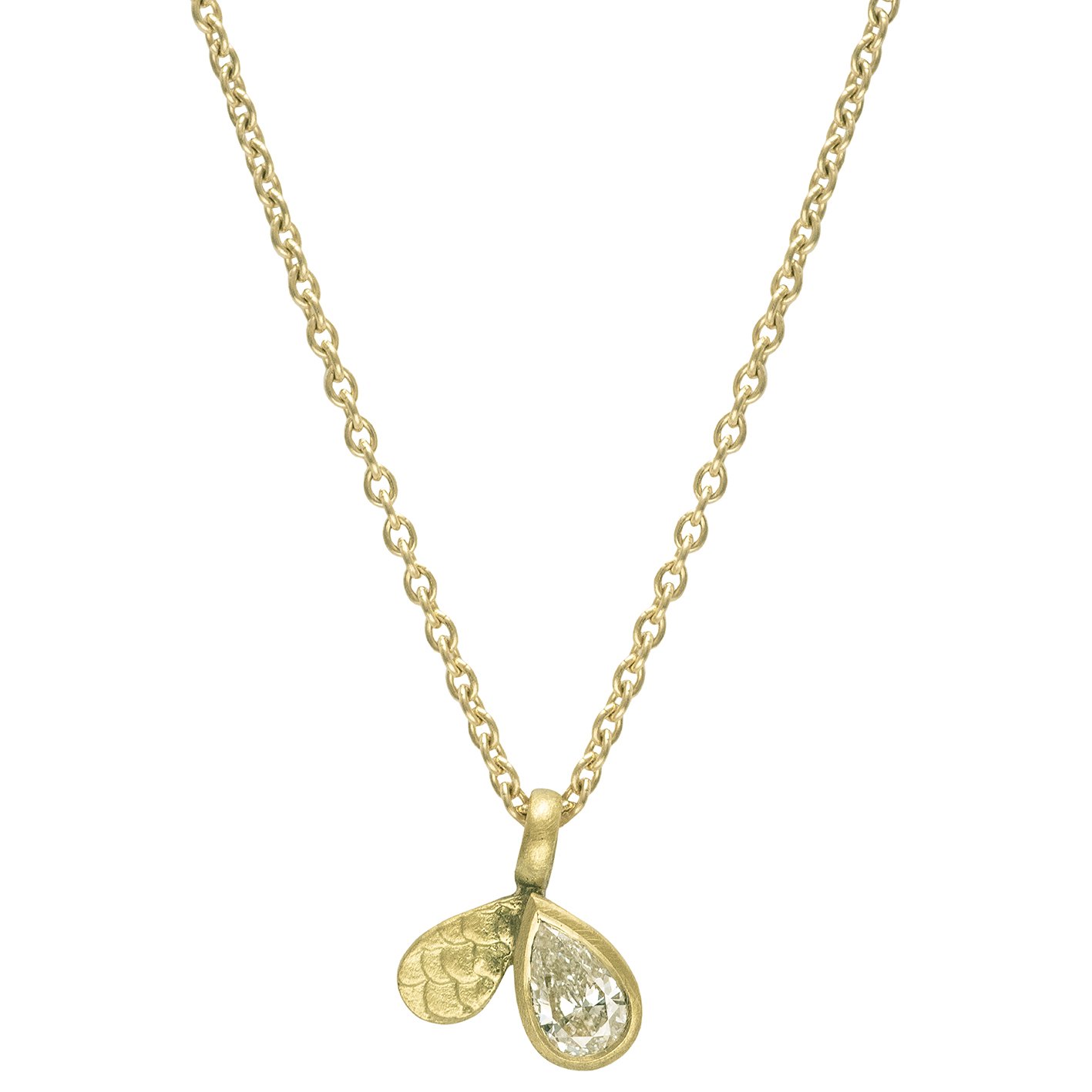 Catkin Diamond Droplet Seed Pod Pendant