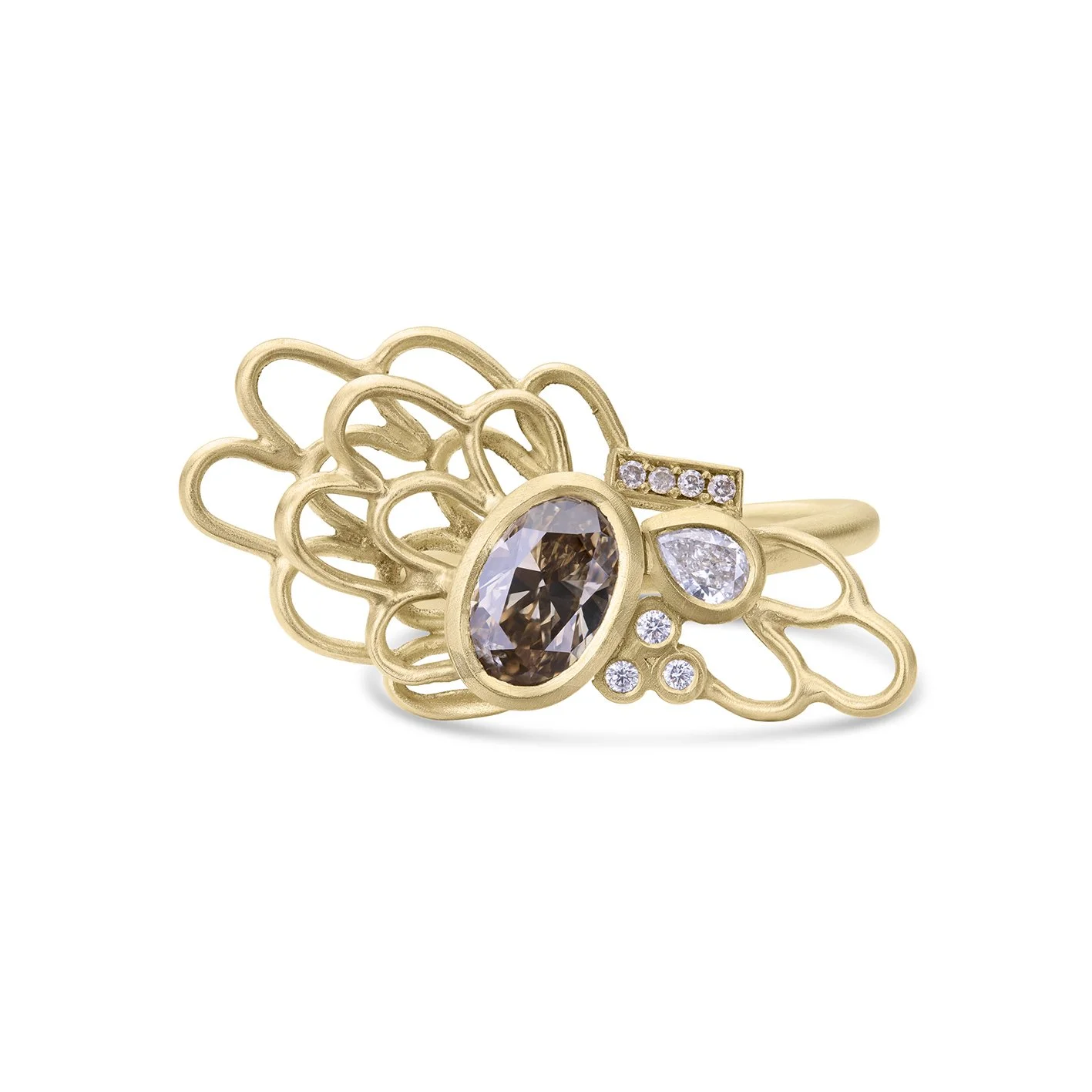 Large Interlace Cluster Ring | 18ct Gold & Diamonds