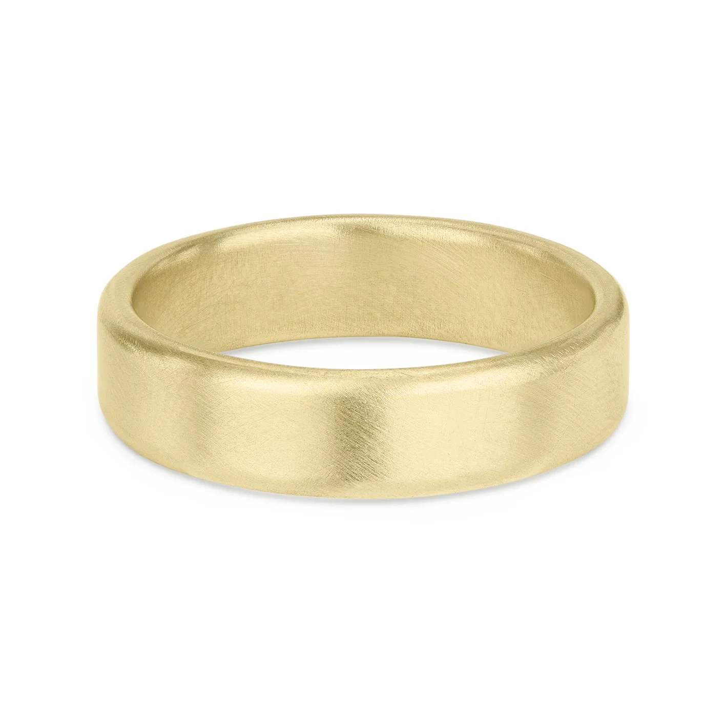 Mens Pillow Wedding Ring in 9ct Gold Size P