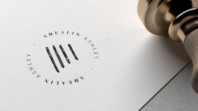 This was a lovely submark I designed for a branding set. The marks in the middle are a nod to a home project she did where she used markers to create her own wallpaper pattern in her laundry room! Check it out at @shealinashley she has tons of cool h