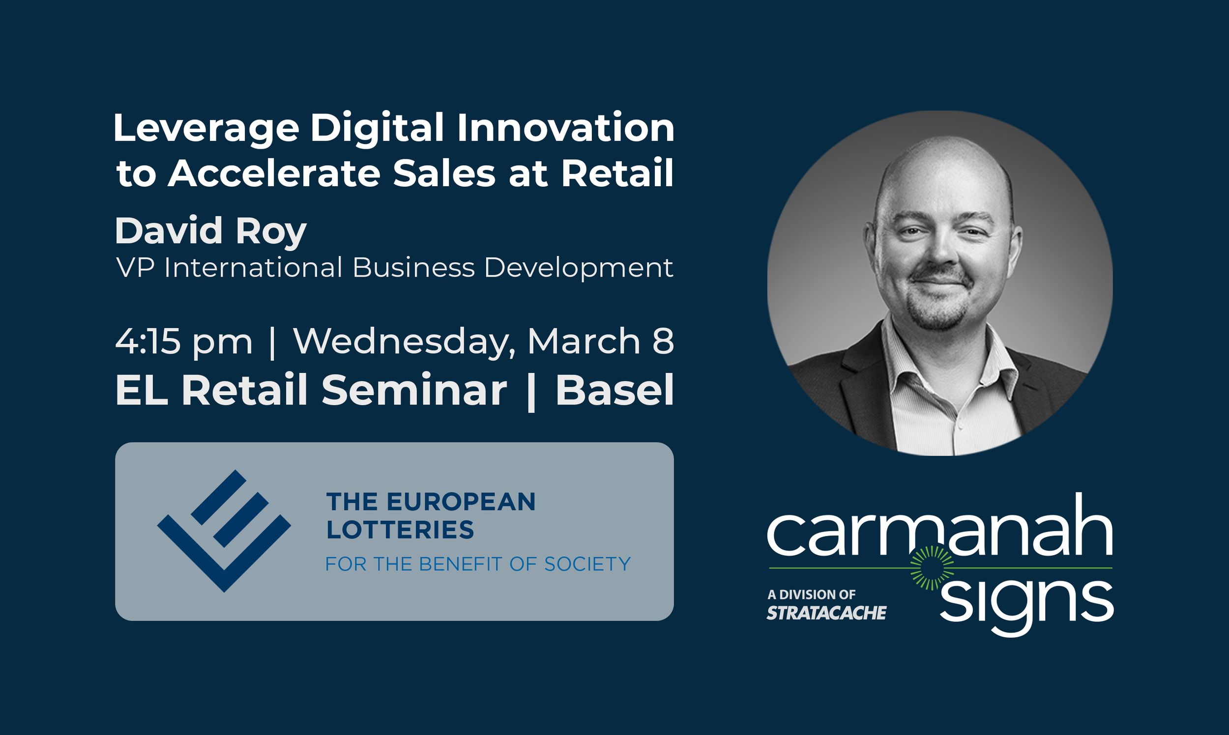 David Roy to Speak at EL Retail Seminar in Basel, Switzerland