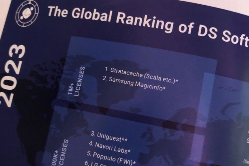 STRATACACHE Ranked World's Largest Digital Signage Software Company