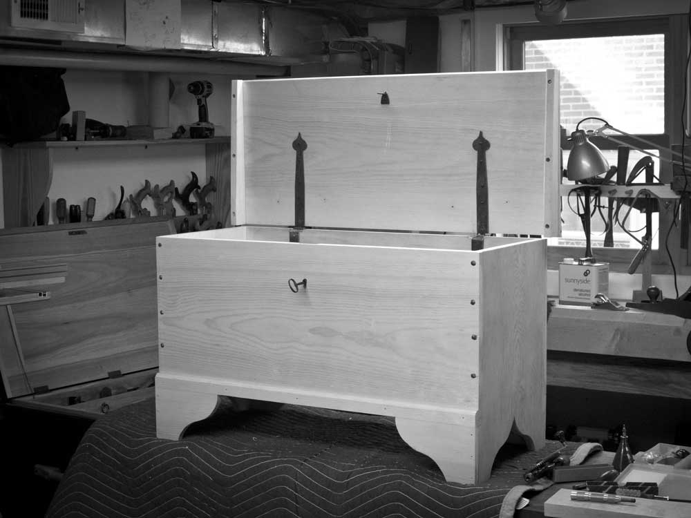 Six-board Chest: White pine (shown unfinished)
