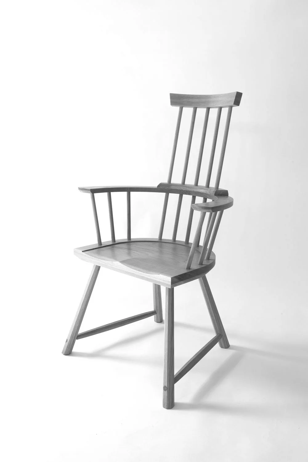 Stick Chair: White oak and lacquer