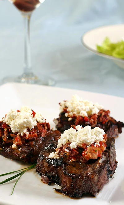 Lamb Loin Chops with Greek Chimichurri