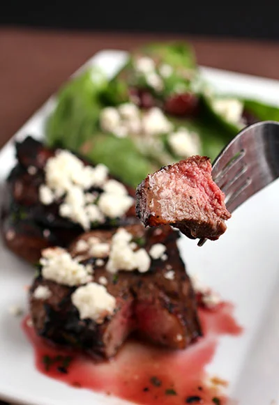 Lamb Loin Chops with a POM Pomegranate Bordelaise 