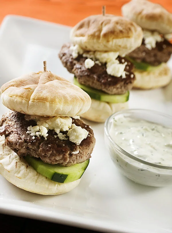 Lamb Sliders with Tzatziki