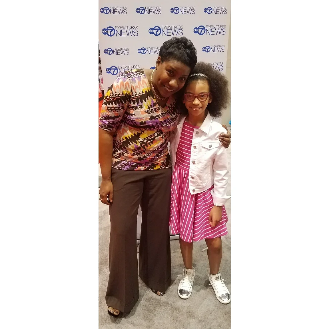 ABC 7 News Evelyn Holmes with Alyssia Duda