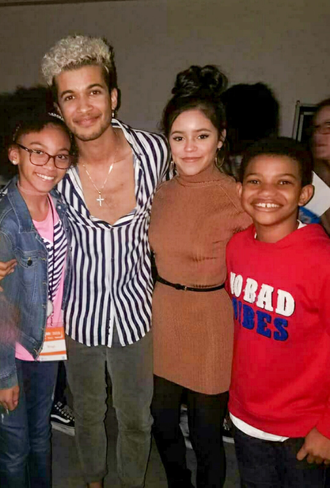 Celebrities Jordan Fisher Jenna Ortega Lonnie  Chavis and Alyssia Duda