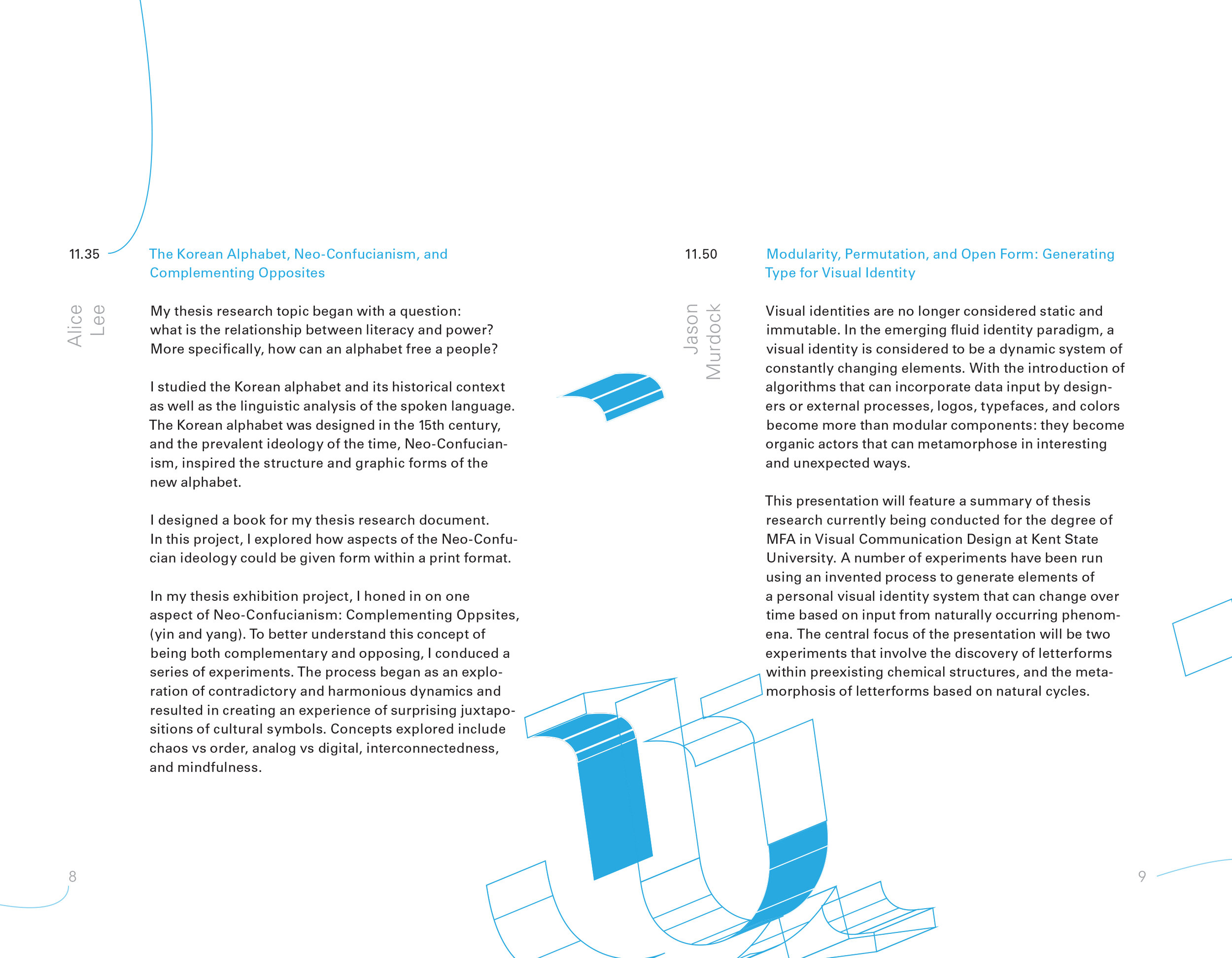  Selected spreads from program booklet. 