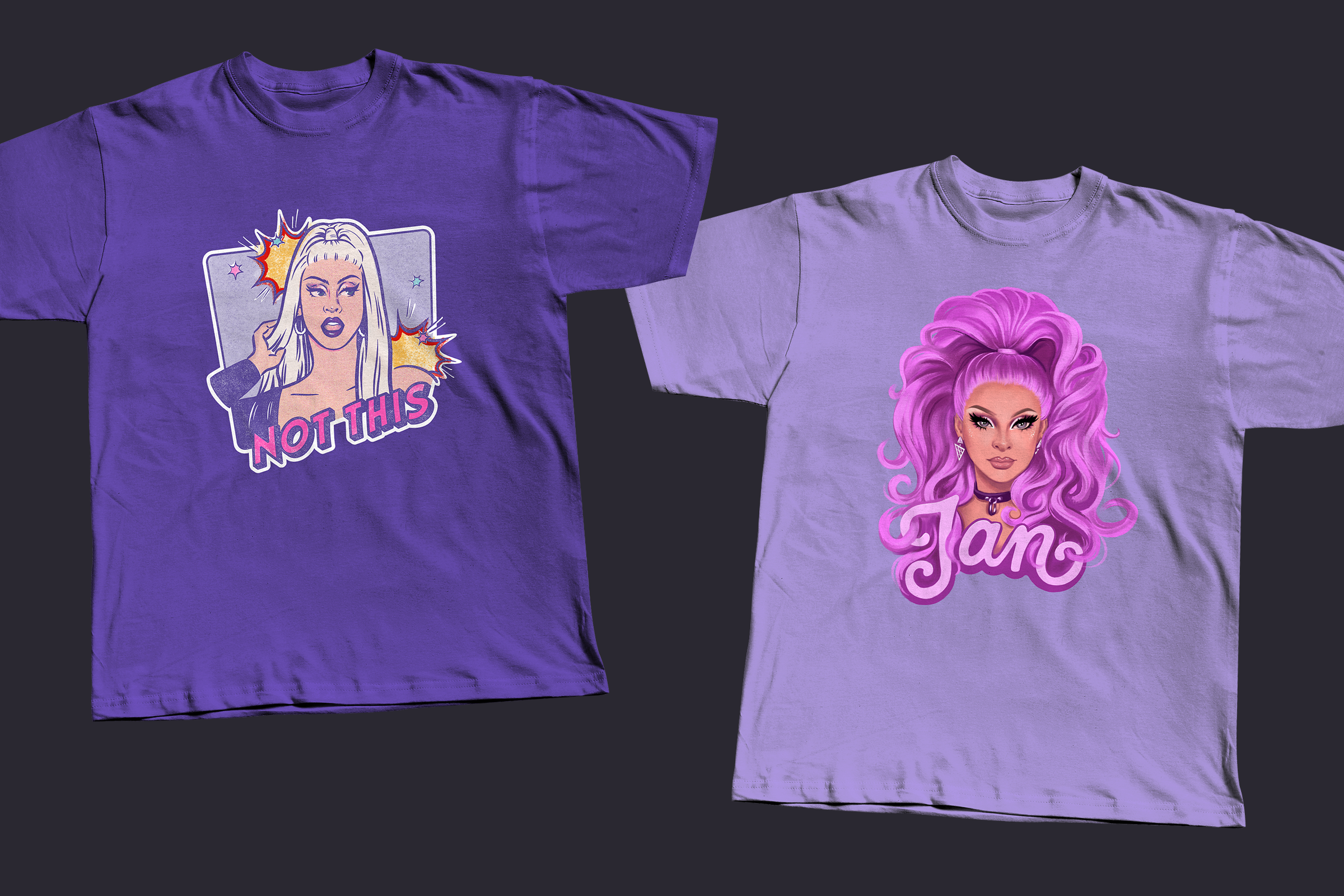 Designs for drag queen Jan Sport