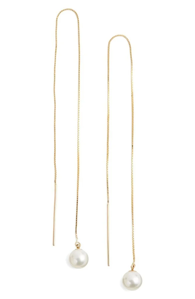 Poppy Finch, Pearl Threader Earrings , $260.90, …fter sale $395