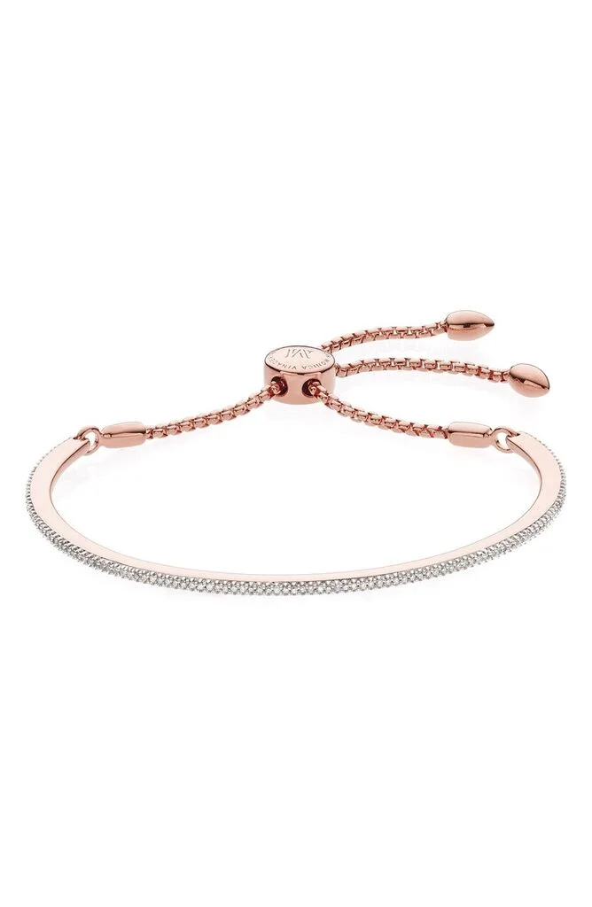 Monica Vinader, Fiji Pave Skinny Bar Bracelet , $995 - $1100