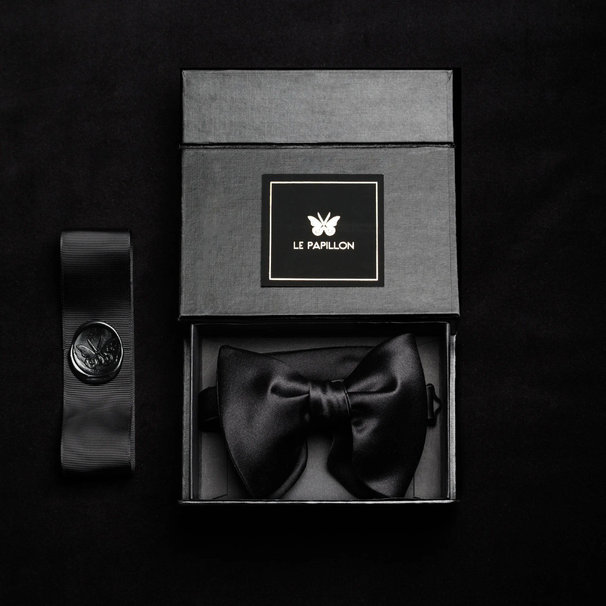 Black linen box
